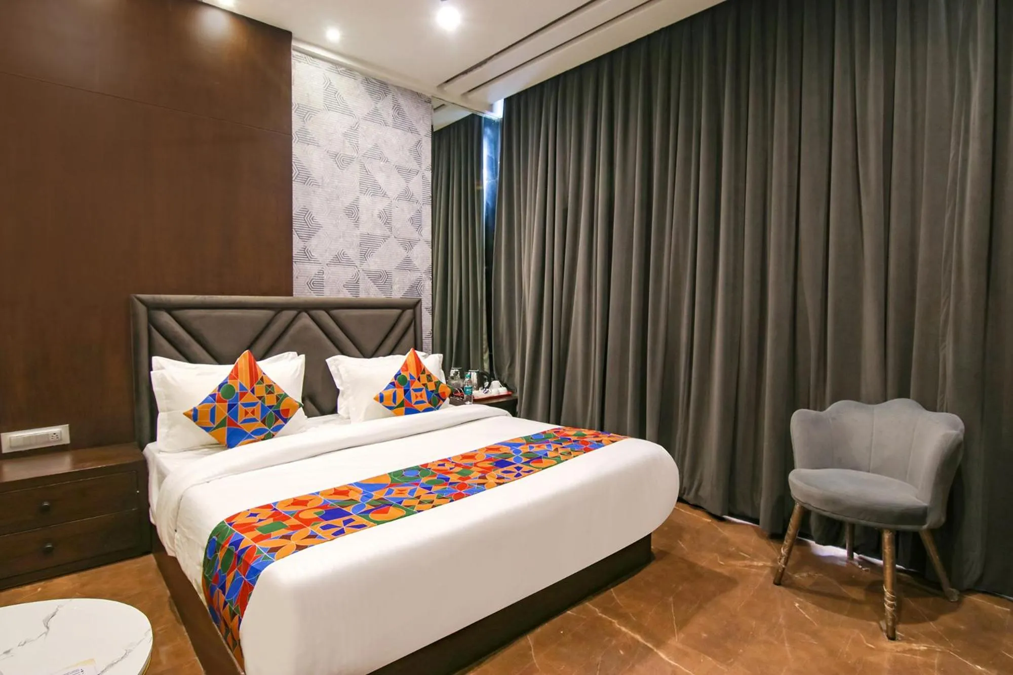 Bed in FabHotel Prime K9 Crown