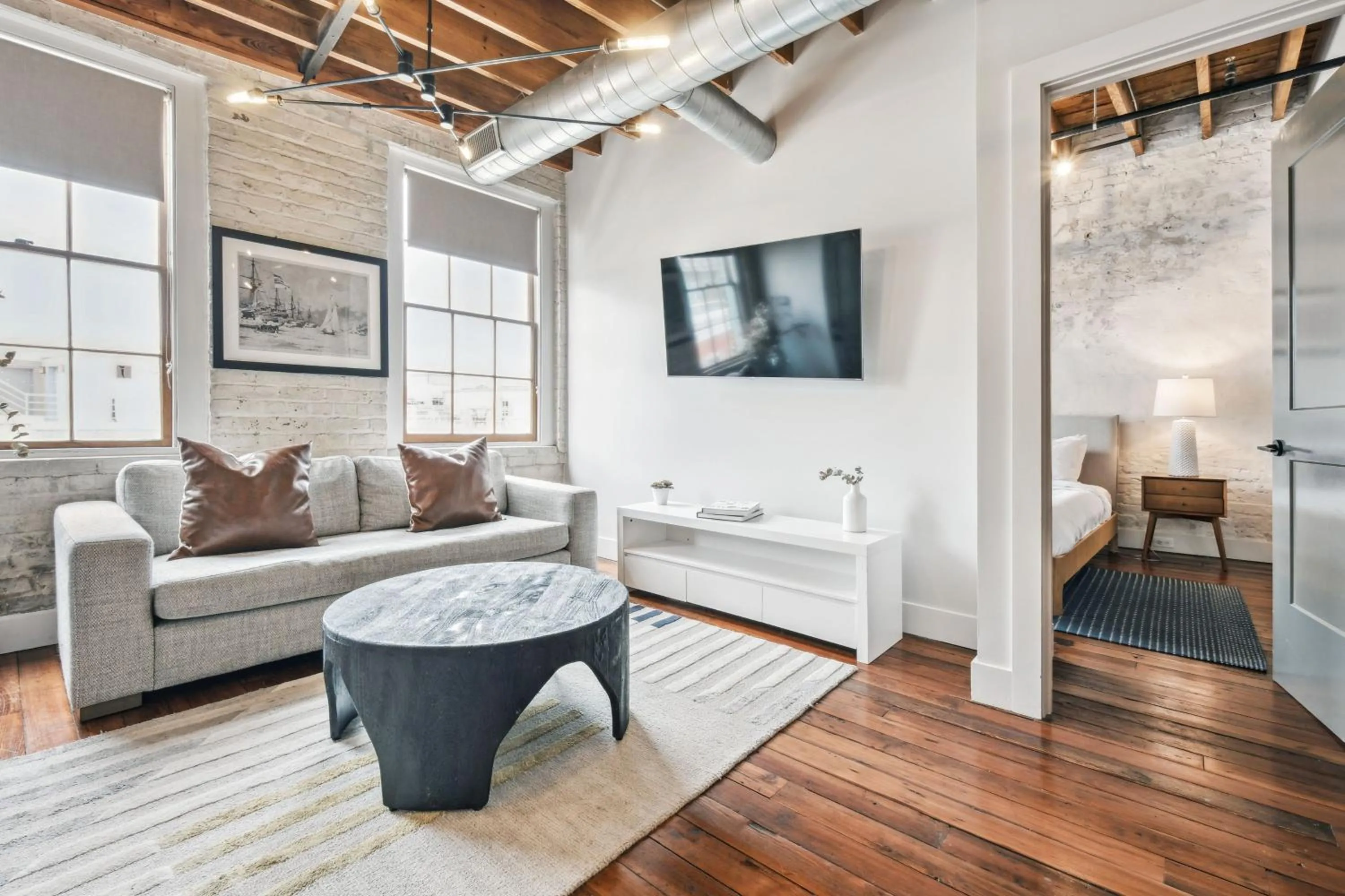 Living room in Ironworks Building