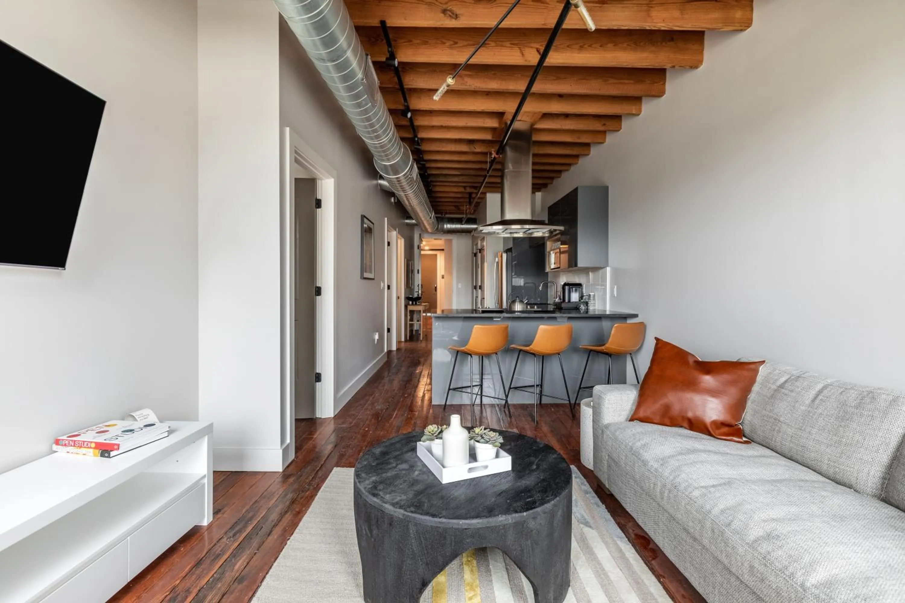 Living room in Ironworks Building