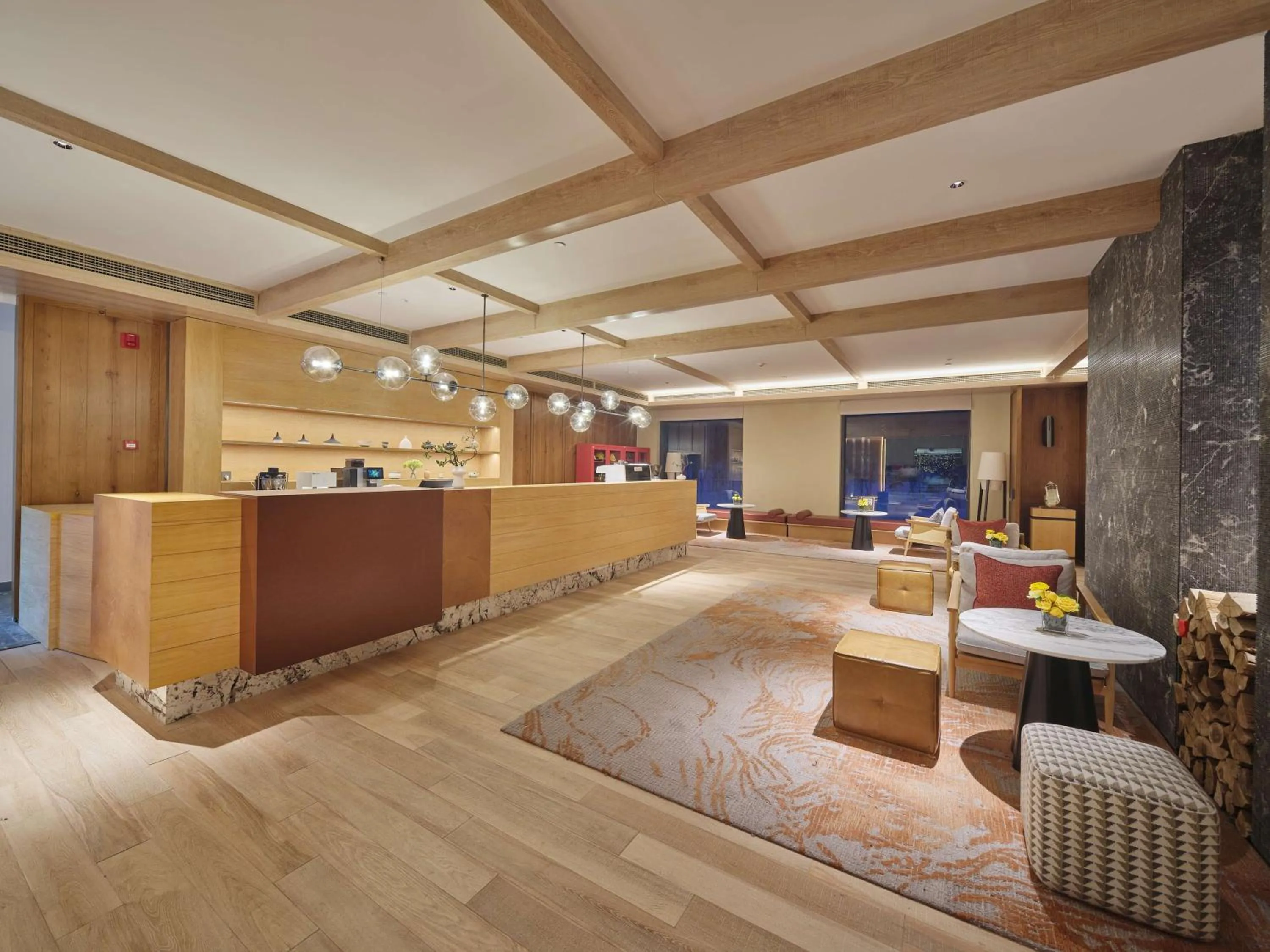 Lobby or reception in DoubleTree by Hilton Changbaishan Hot Spring
