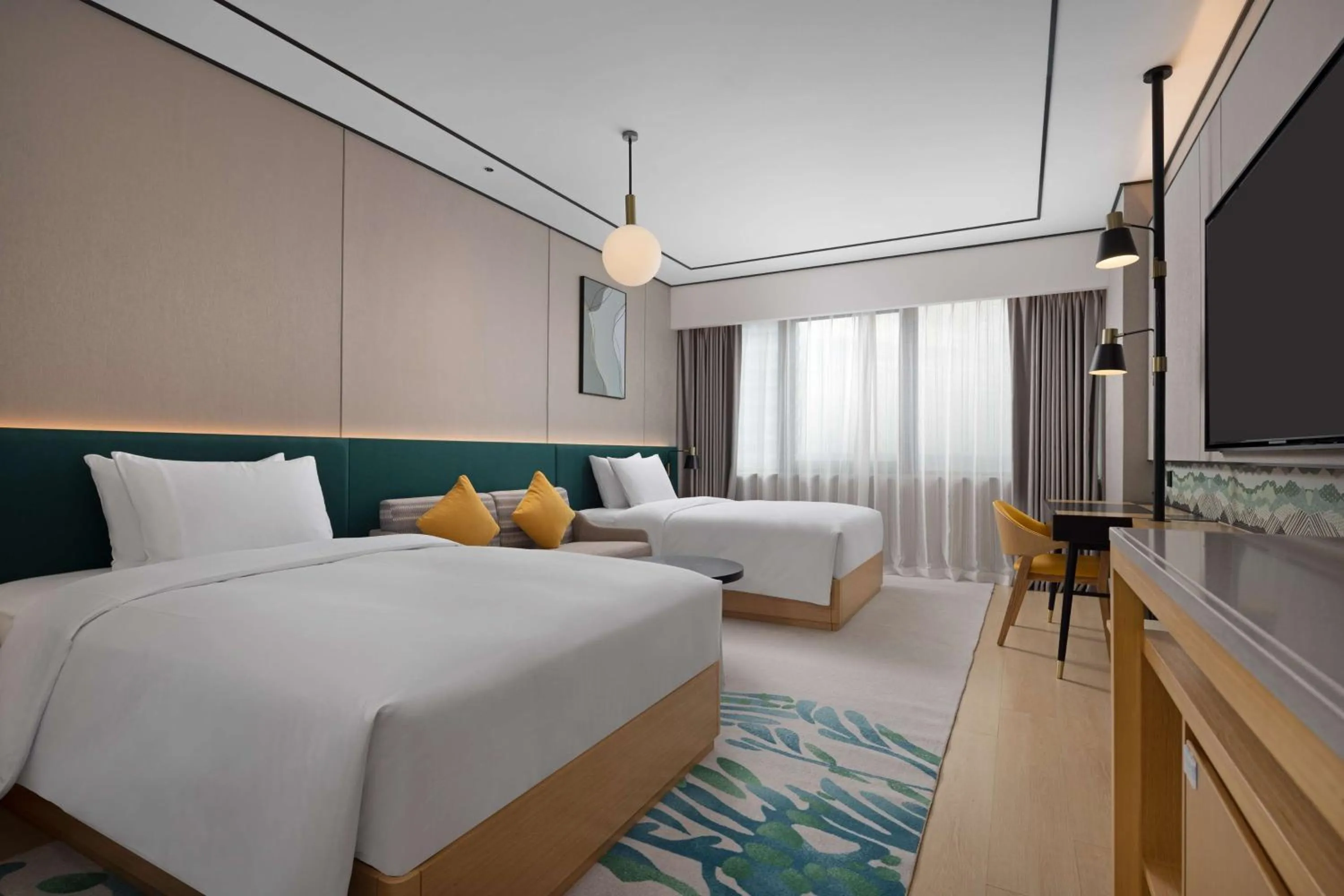 Bedroom, Bed in Hilton Garden Inn Zigong High-Tech Zone