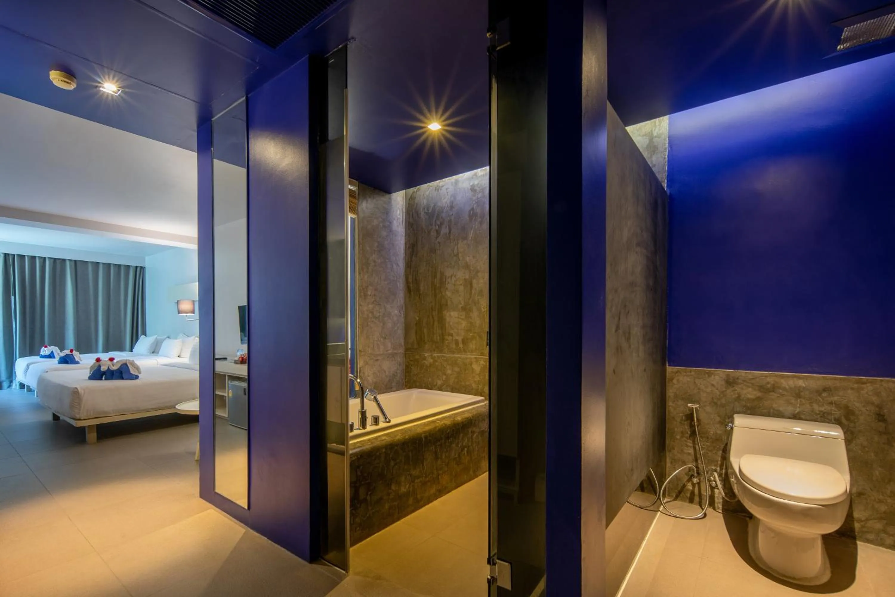 Toilet, Bed in The Yama Hotel Phuket