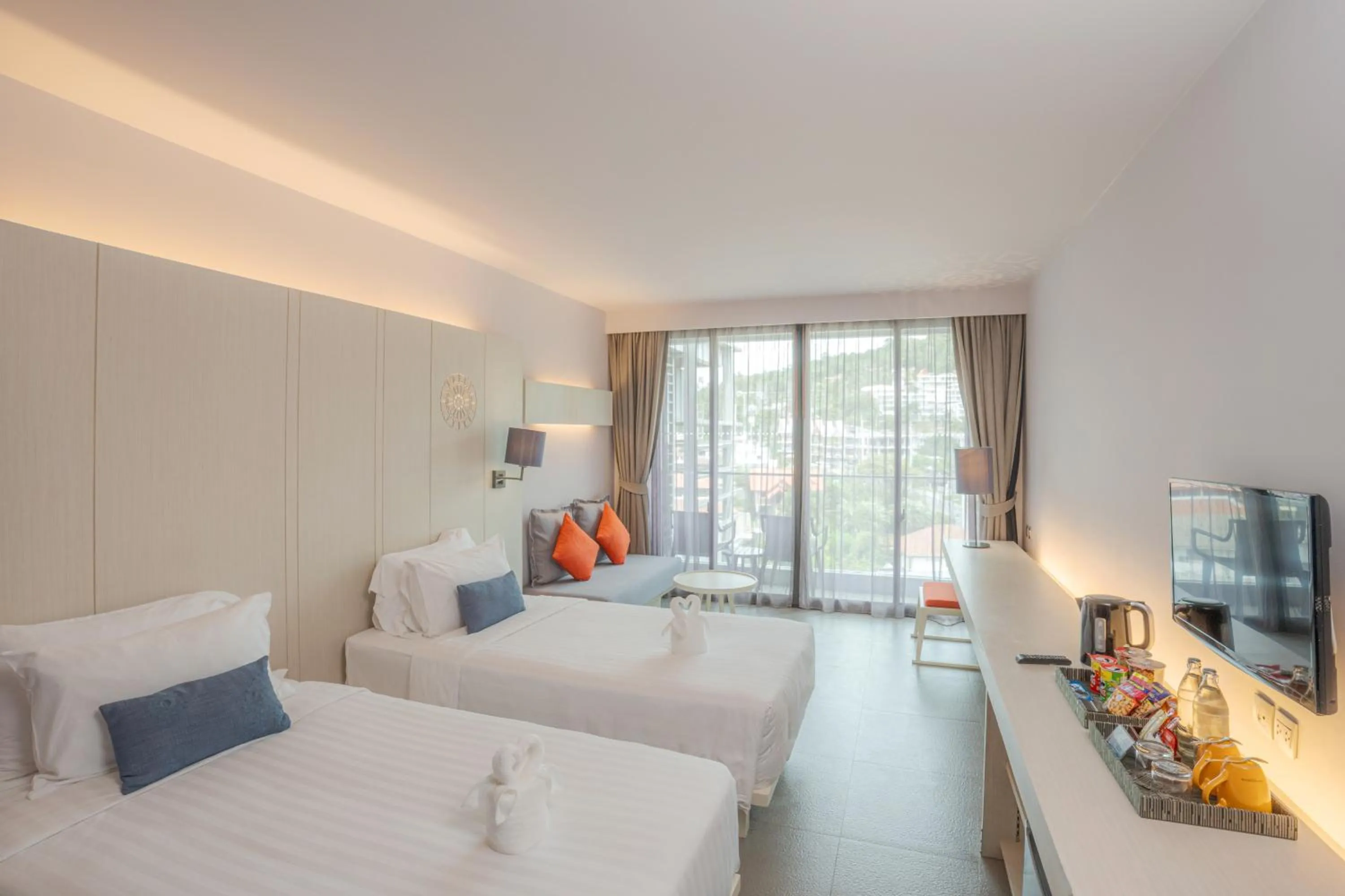 Bed in The Yama Hotel Phuket