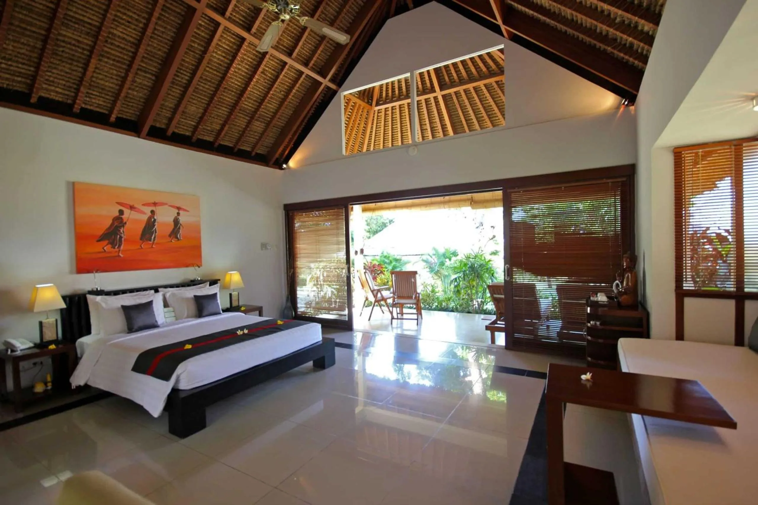Bed in Siddhartha Oceanfront Resort & Spa Bali