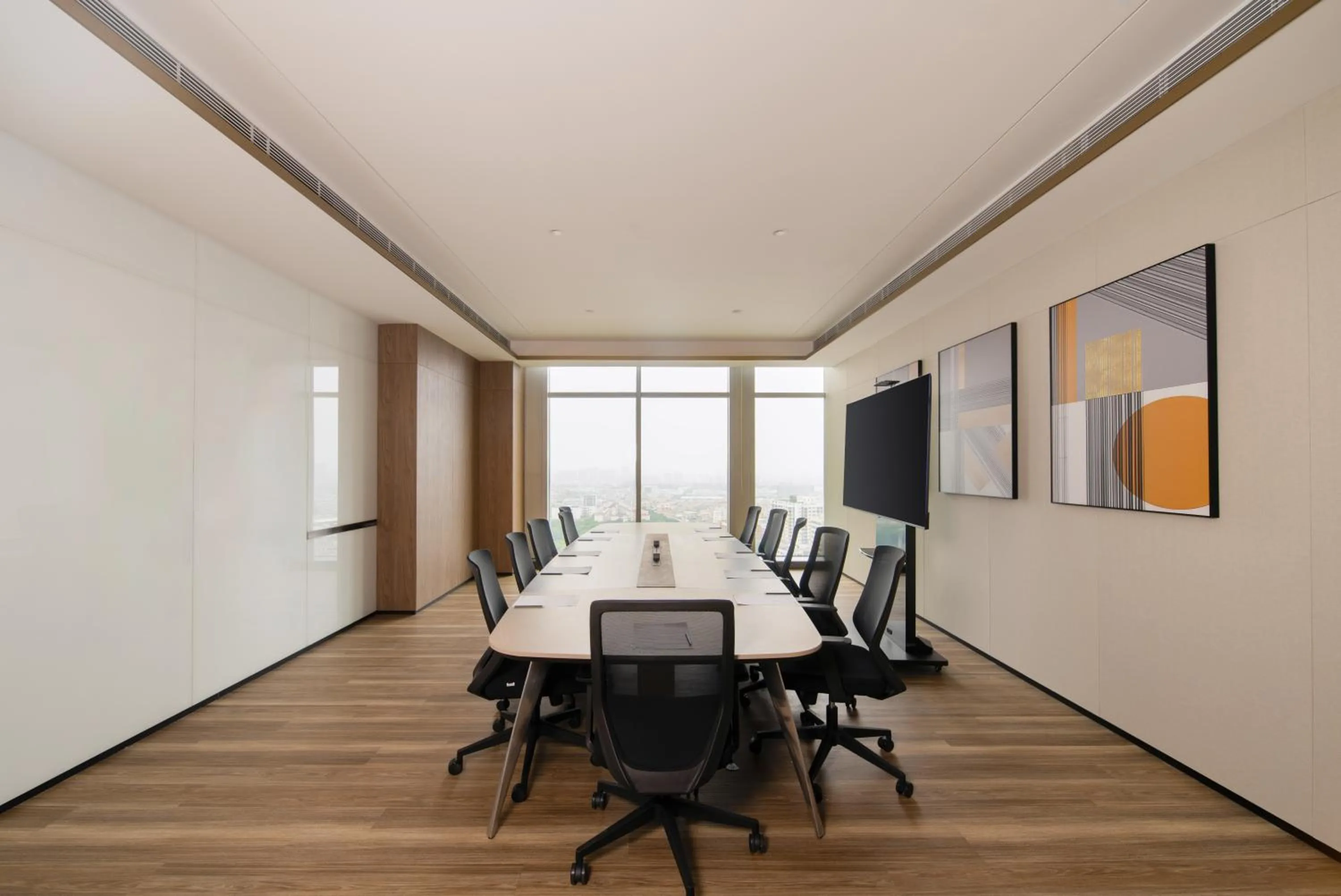 Meeting/conference room in Shan Zhi Ye Serviced Apartment Hotel - Houjie Wanda Plaza Liaoxia Subway Station