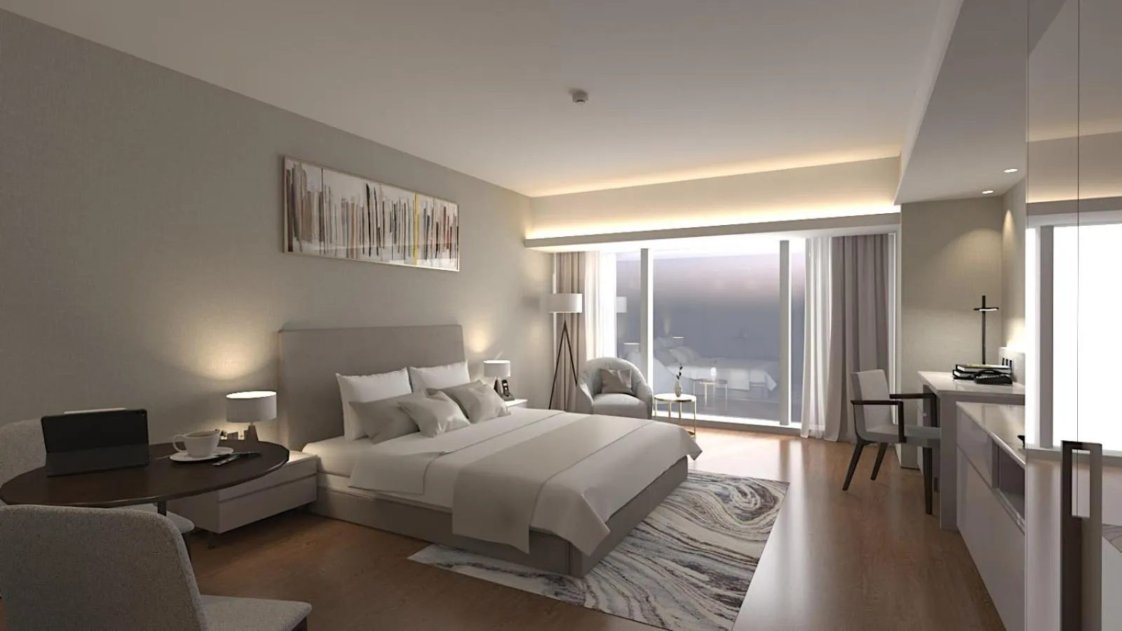 Bedroom, Bed in Oakwood Makati Avenue