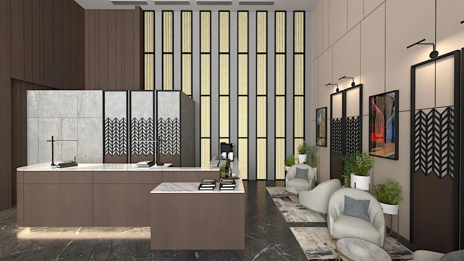 Lobby or reception in Oakwood Makati Avenue
