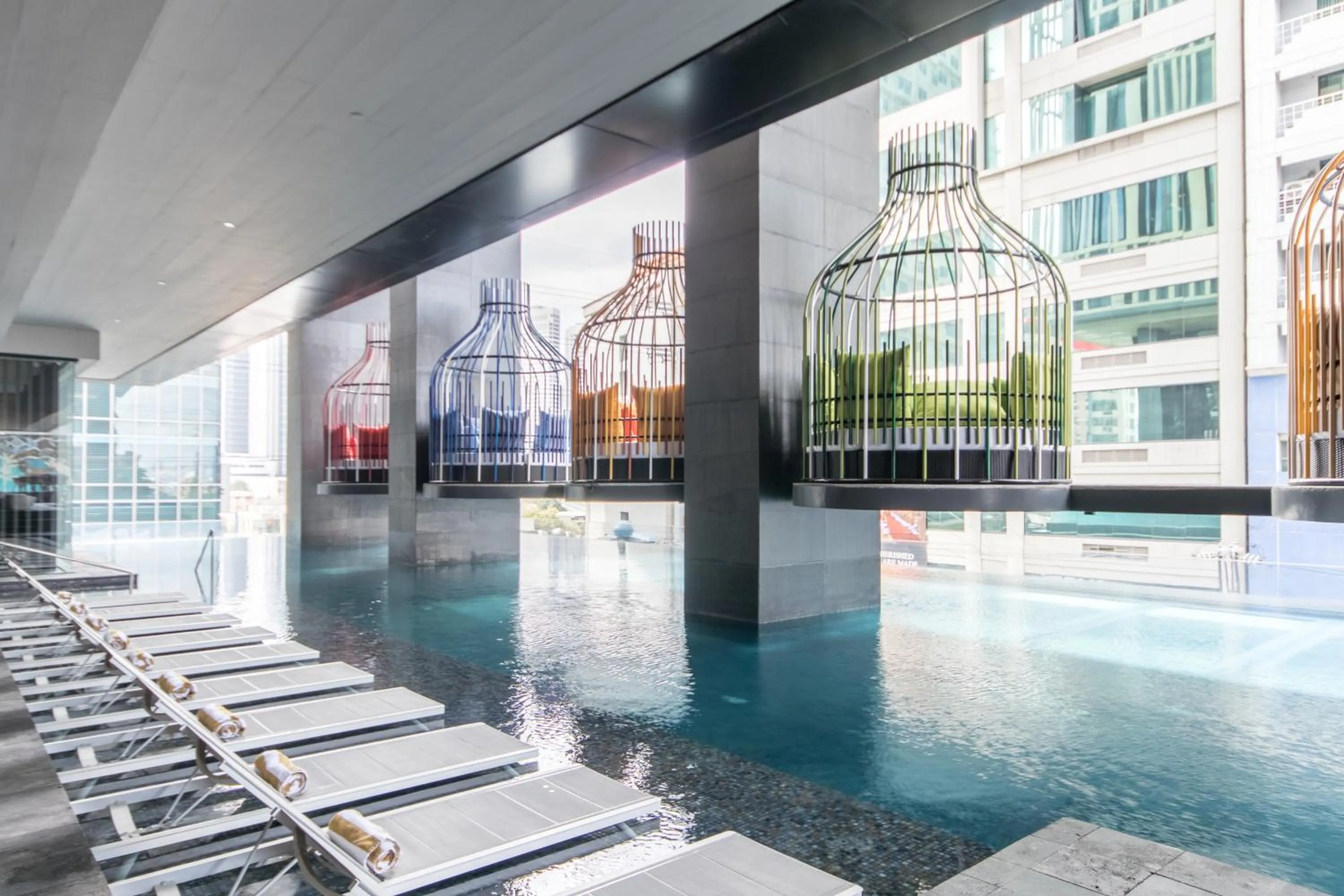 Swimming pool in Oakwood Makati Avenue