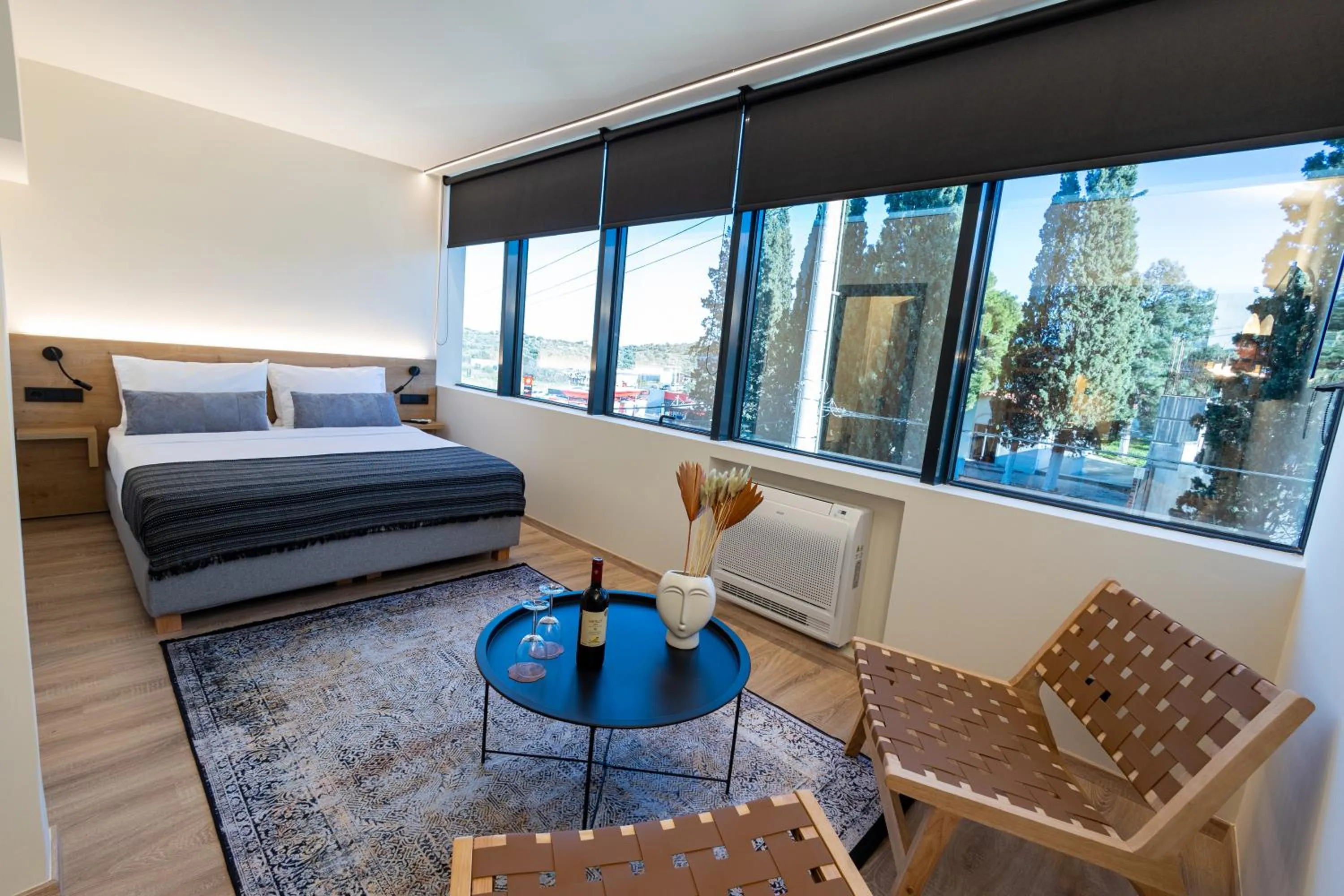 View (from property/room), Bed in Athens Airport Living spaces