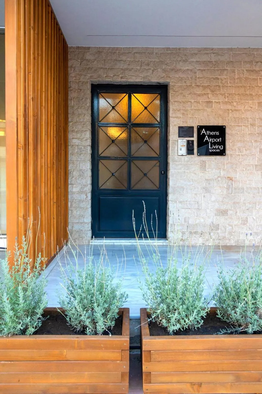 Facade/entrance in Athens Airport Living spaces