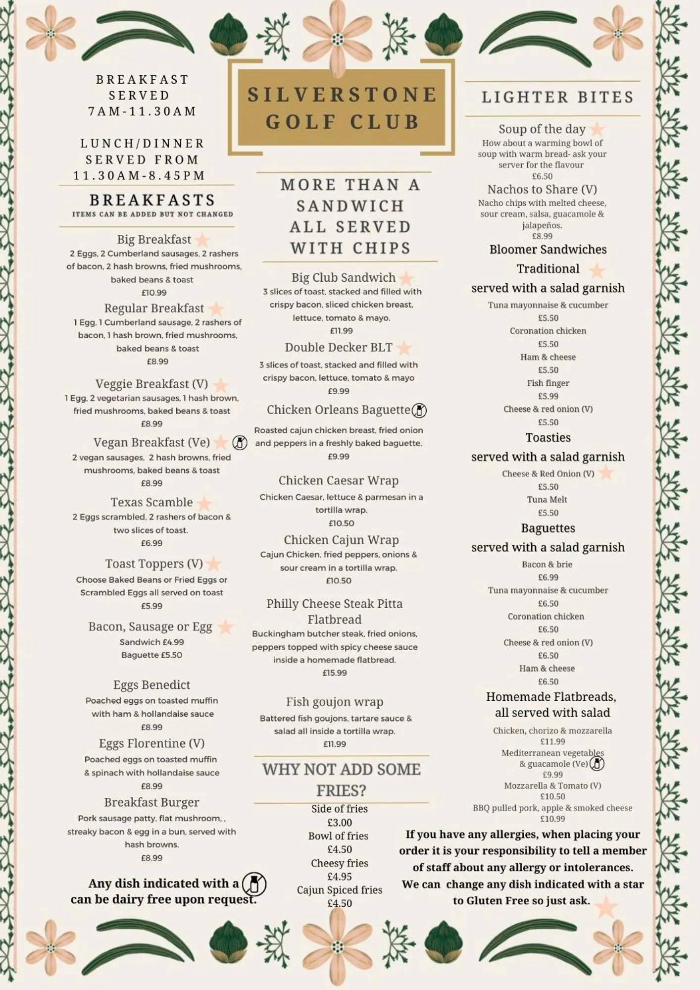 Restaurant/places to eat in Silverstone Golf Club And Hotel