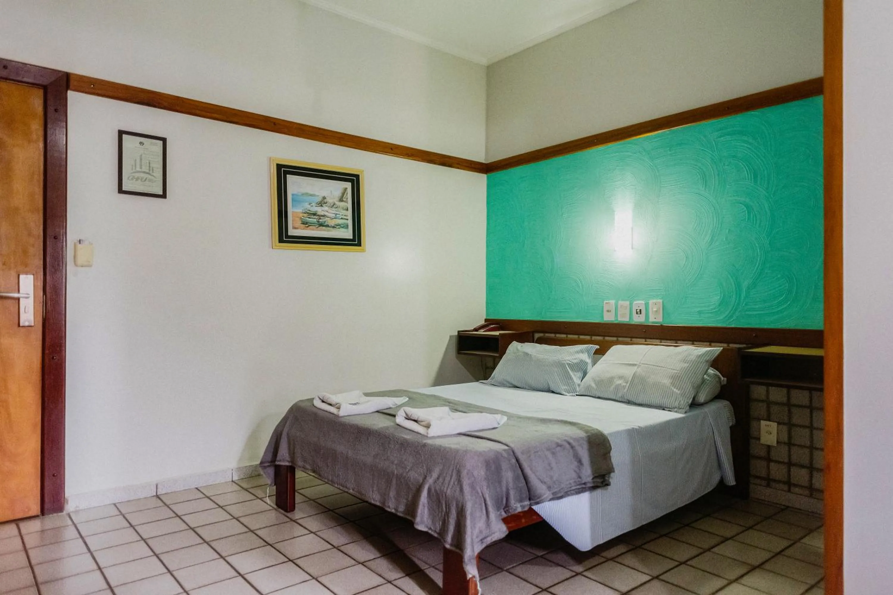 Bed in Hotel São Charbel