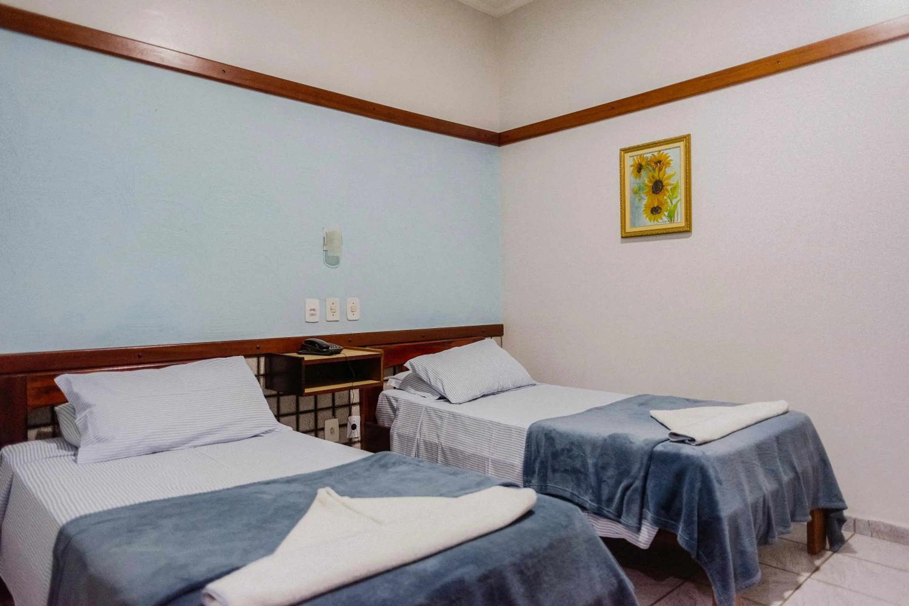 Bed in Hotel São Charbel