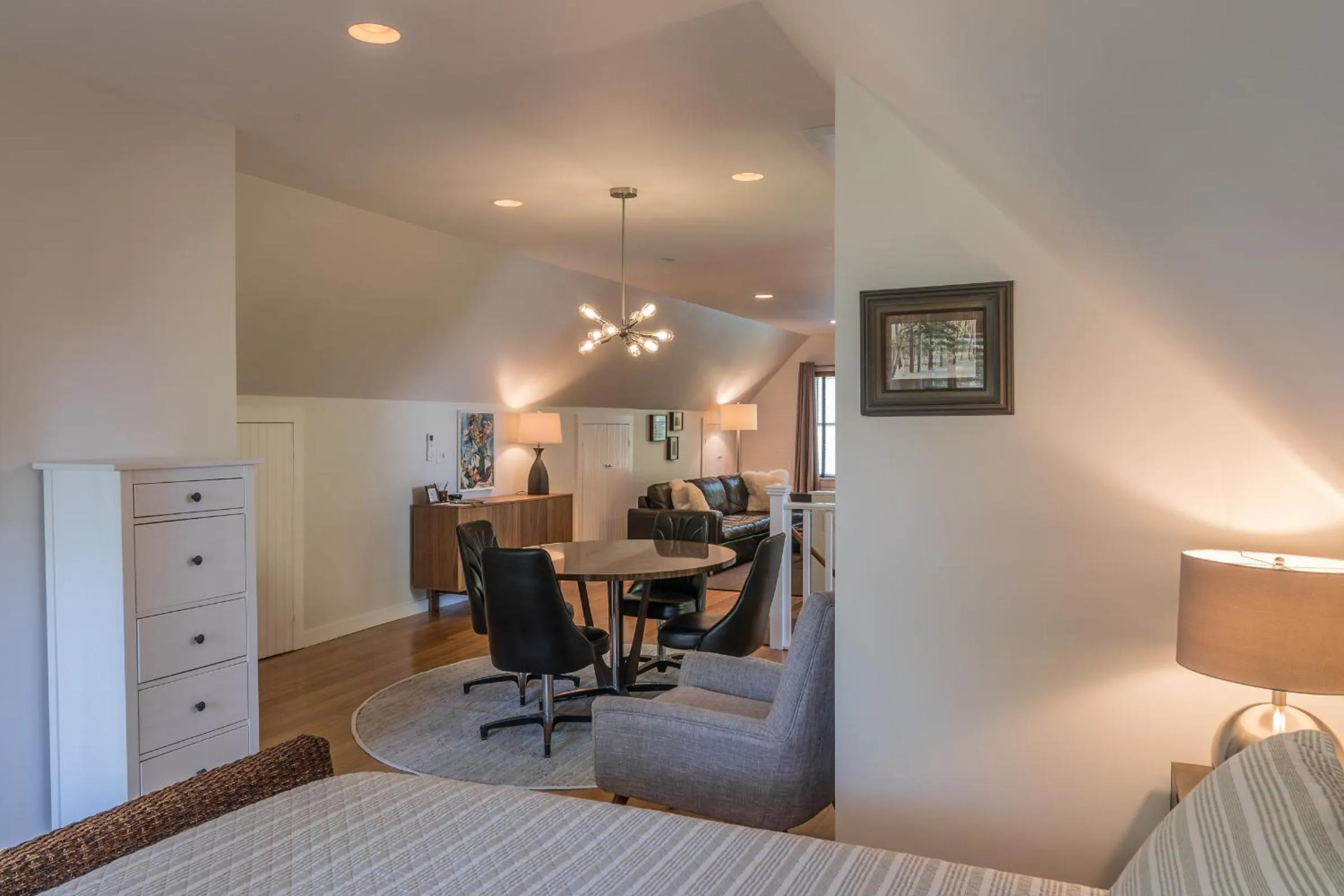 Bed in The Carriage House Loft