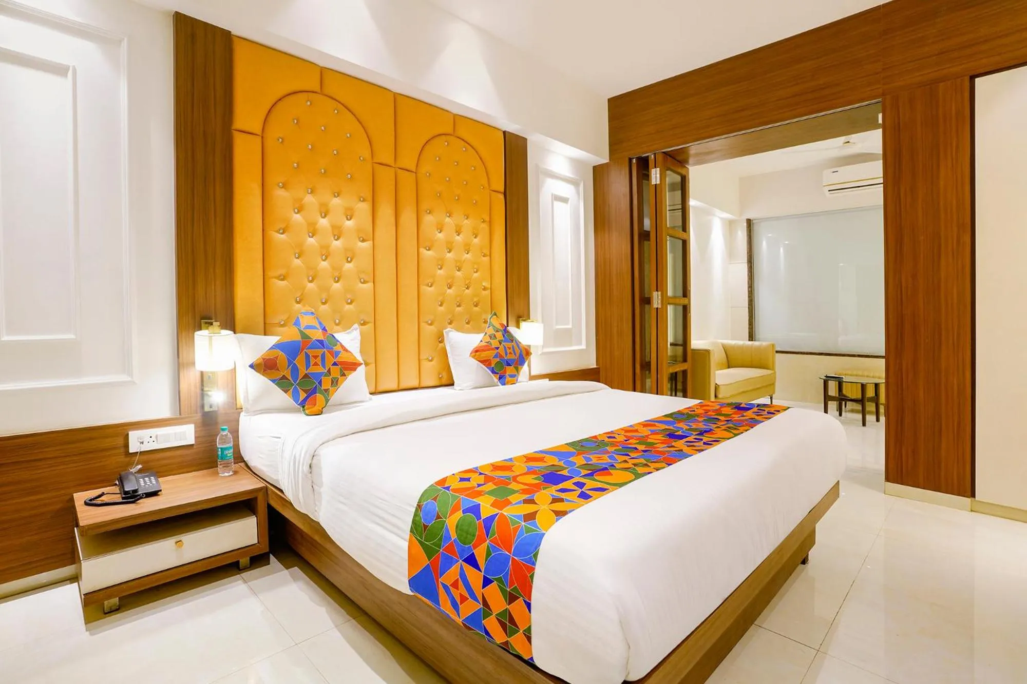 Bed in FabHotel Prime Shubham Comforts