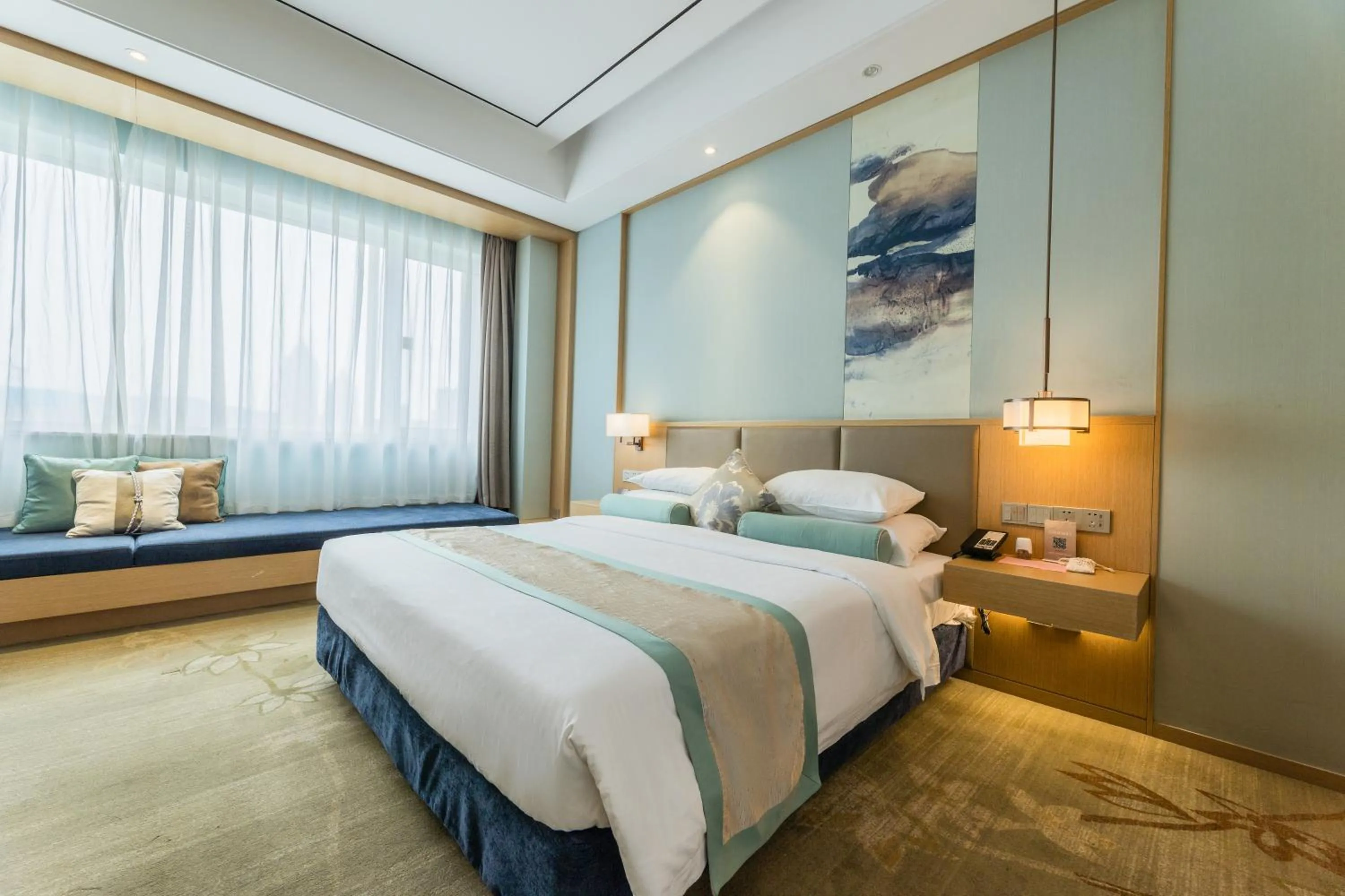 Bed in Century Runhua Hotel