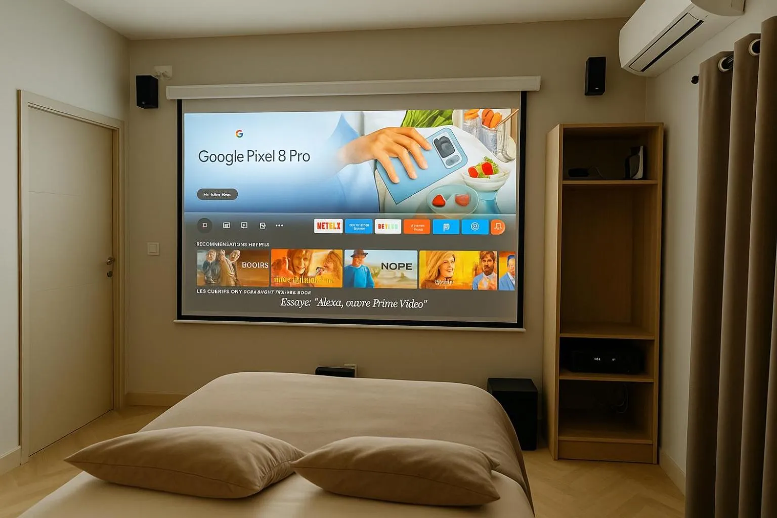 Bedroom, Bed in Appart Hotel Cinéma Perpignan