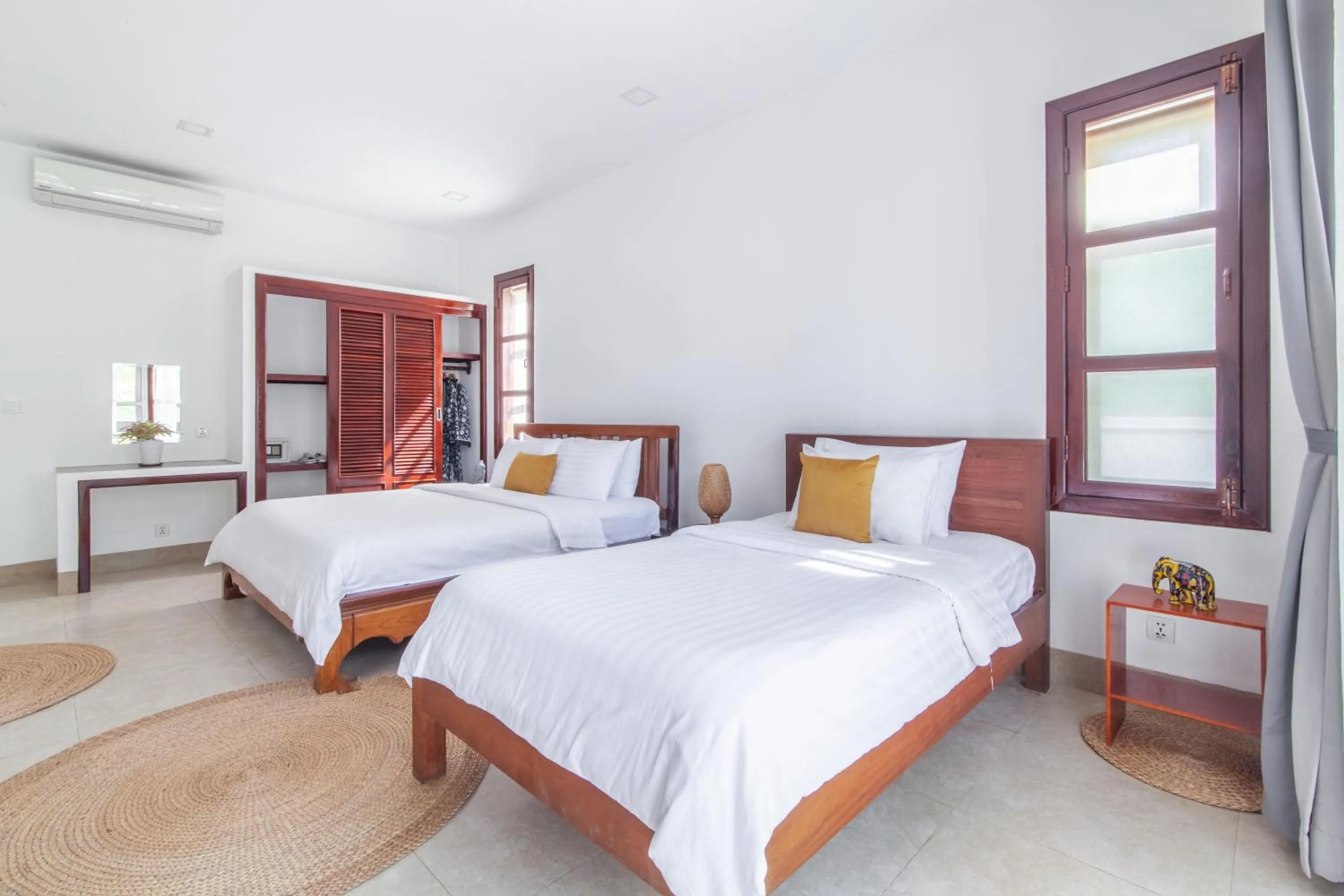 Bed in Angkor Eden Boutique Hotel