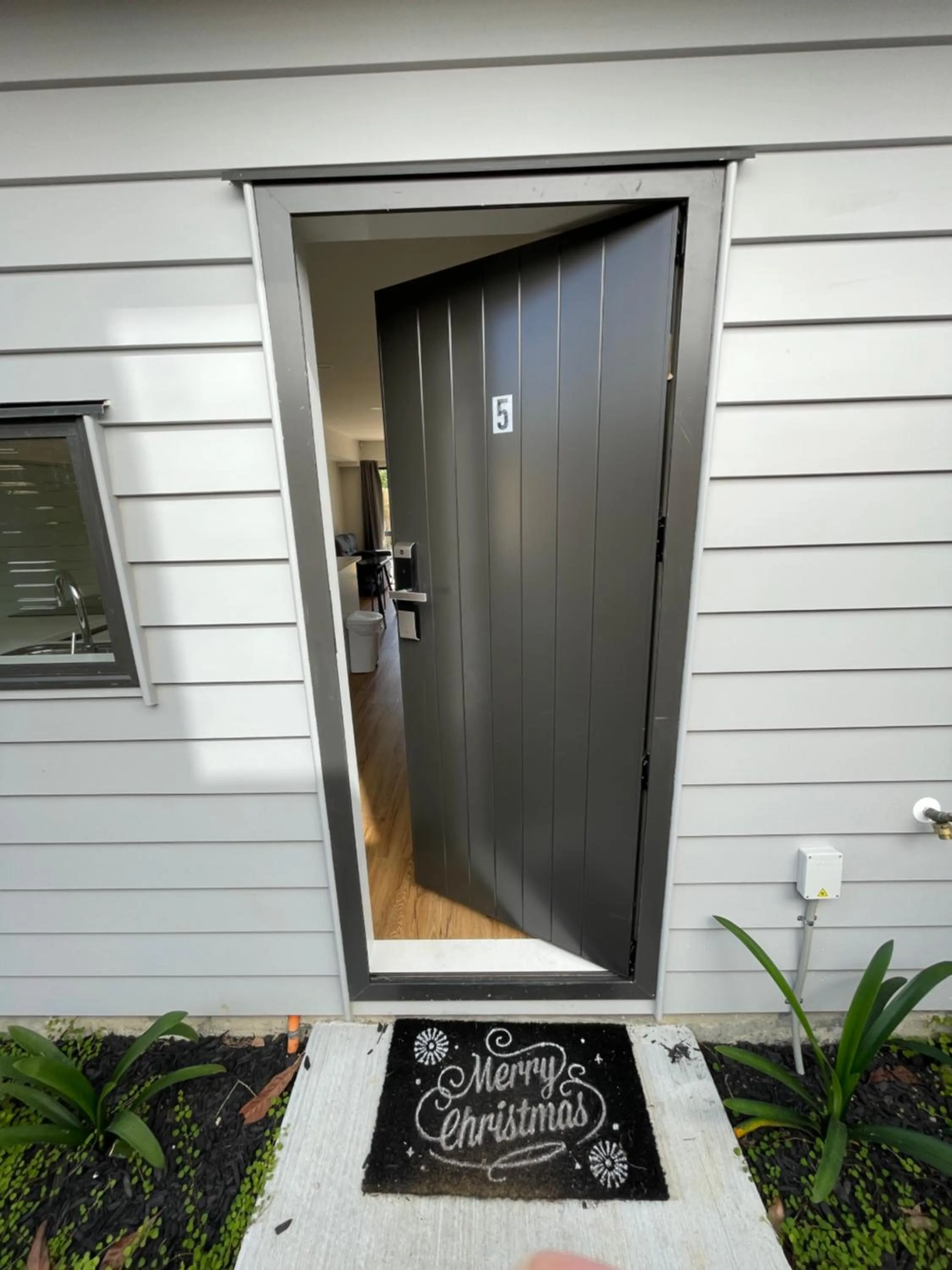 Facade/entrance in Modern Home by the Reserve