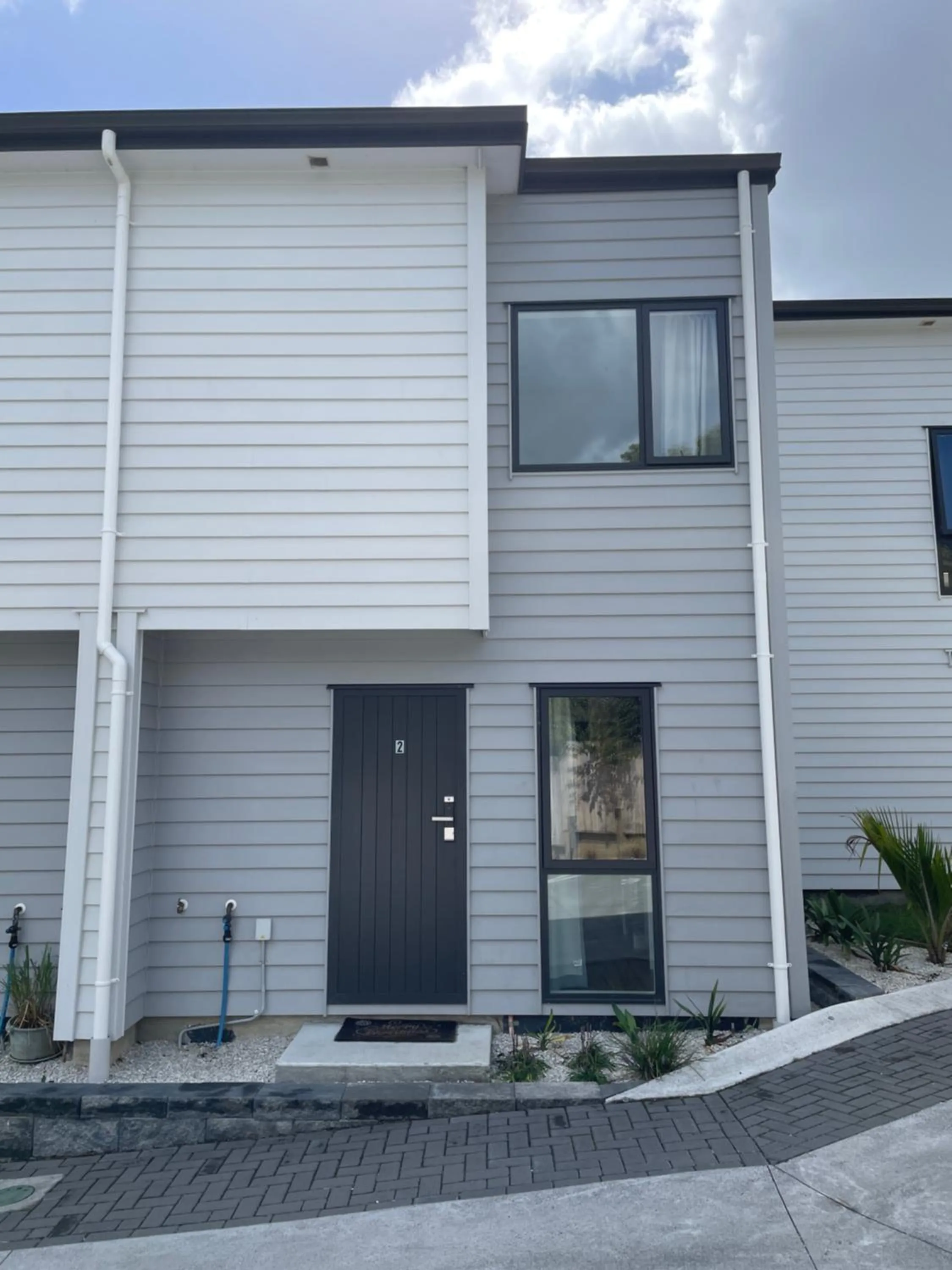 Facade/entrance in Modern Home by the Reserve