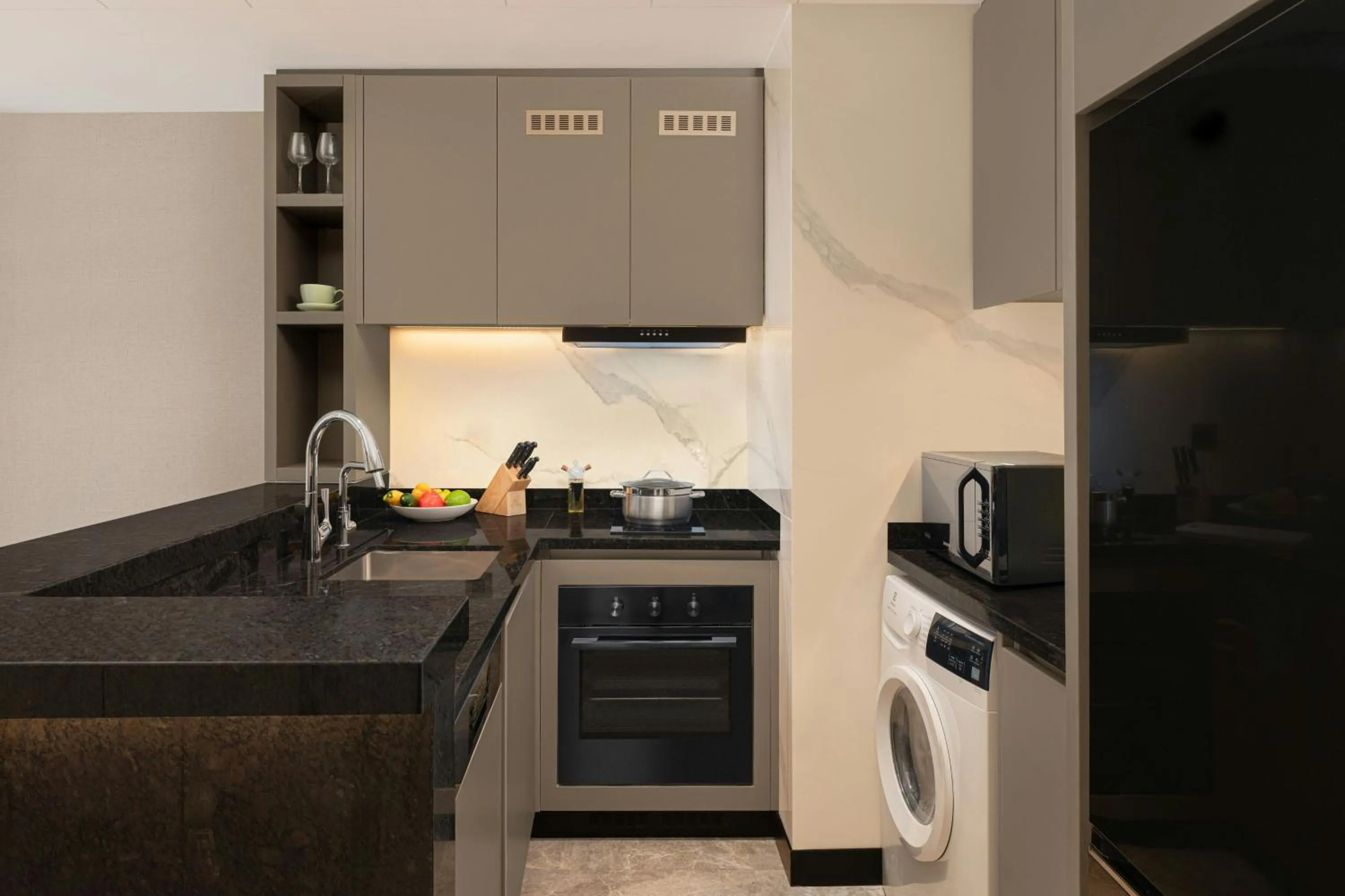 Kitchen or kitchenette in Marriott Executive Apartments Bengaluru UB City