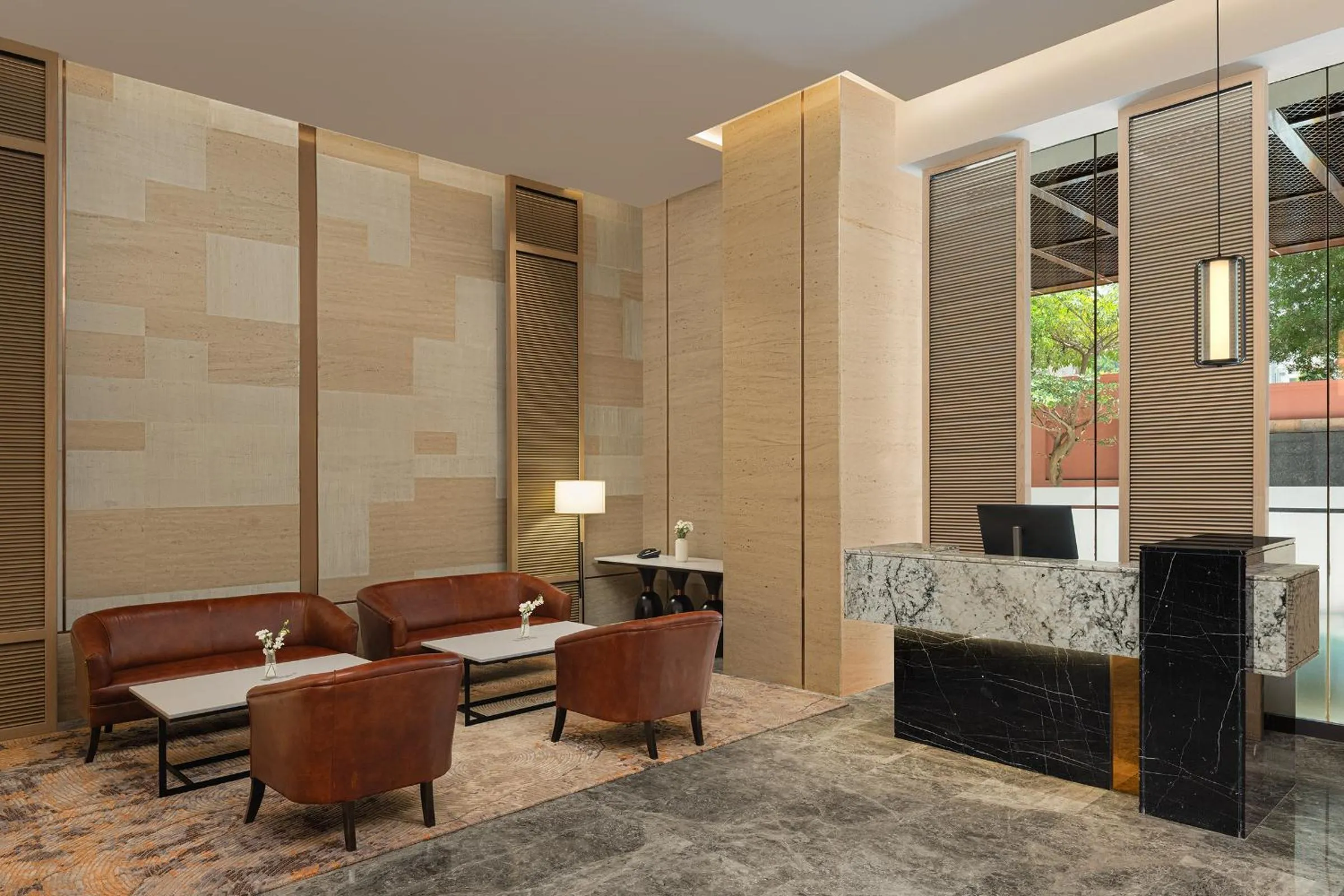 Lobby or reception in Marriott Executive Apartments Bengaluru UB City