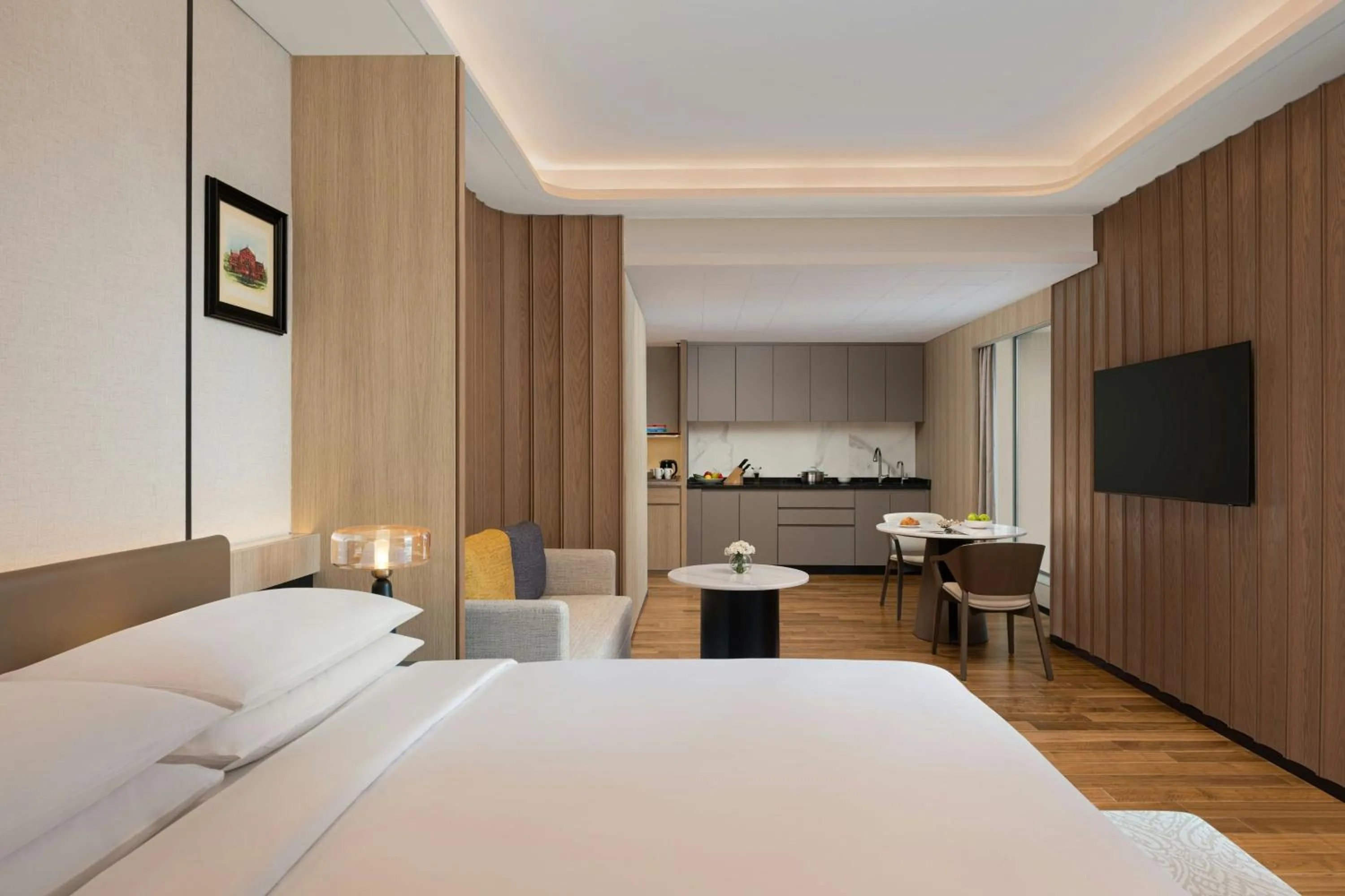 Photo of the whole room, Bed in Marriott Executive Apartments Bengaluru UB City
