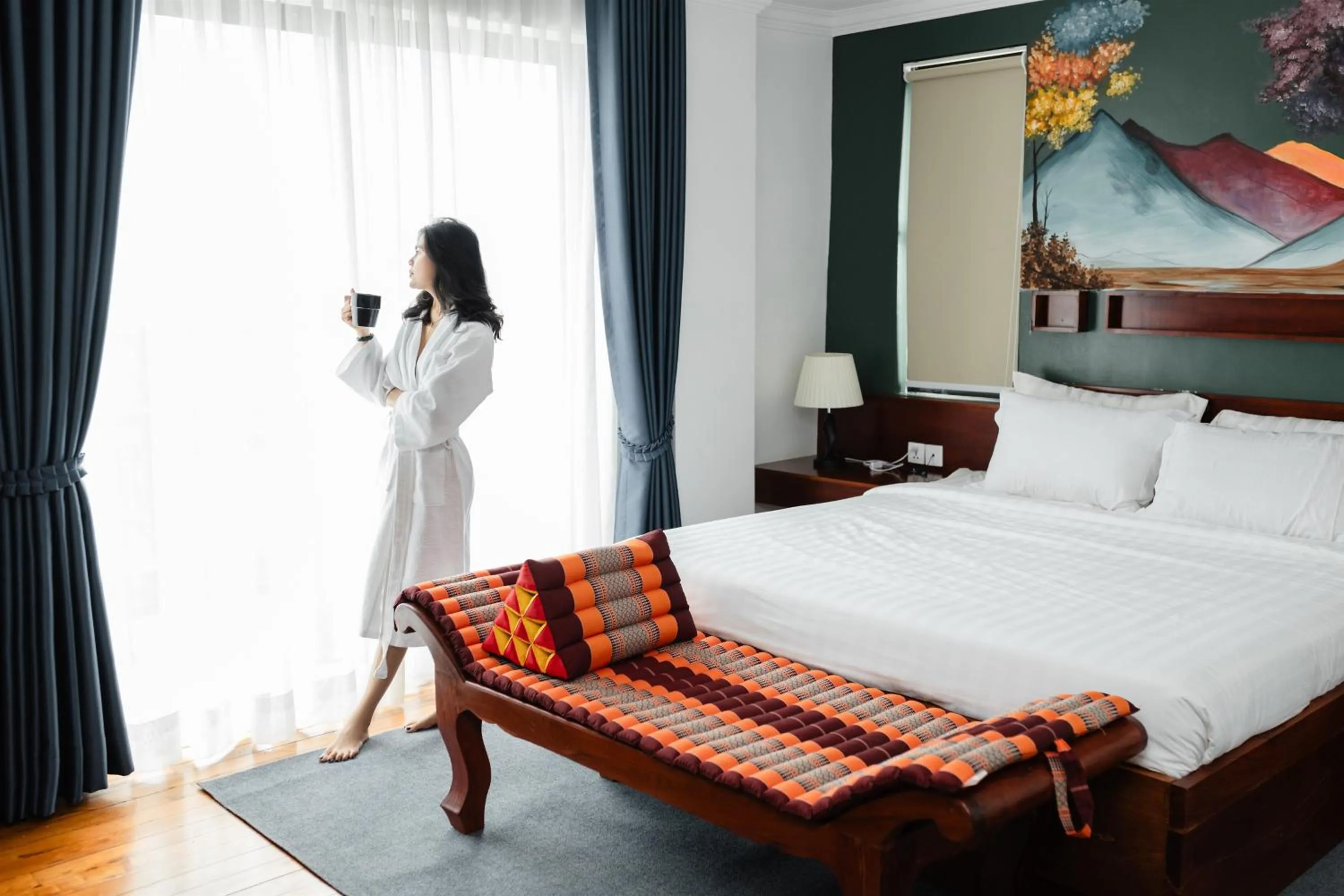 View (from property/room), Bed in Le Vert Angkor Hotel