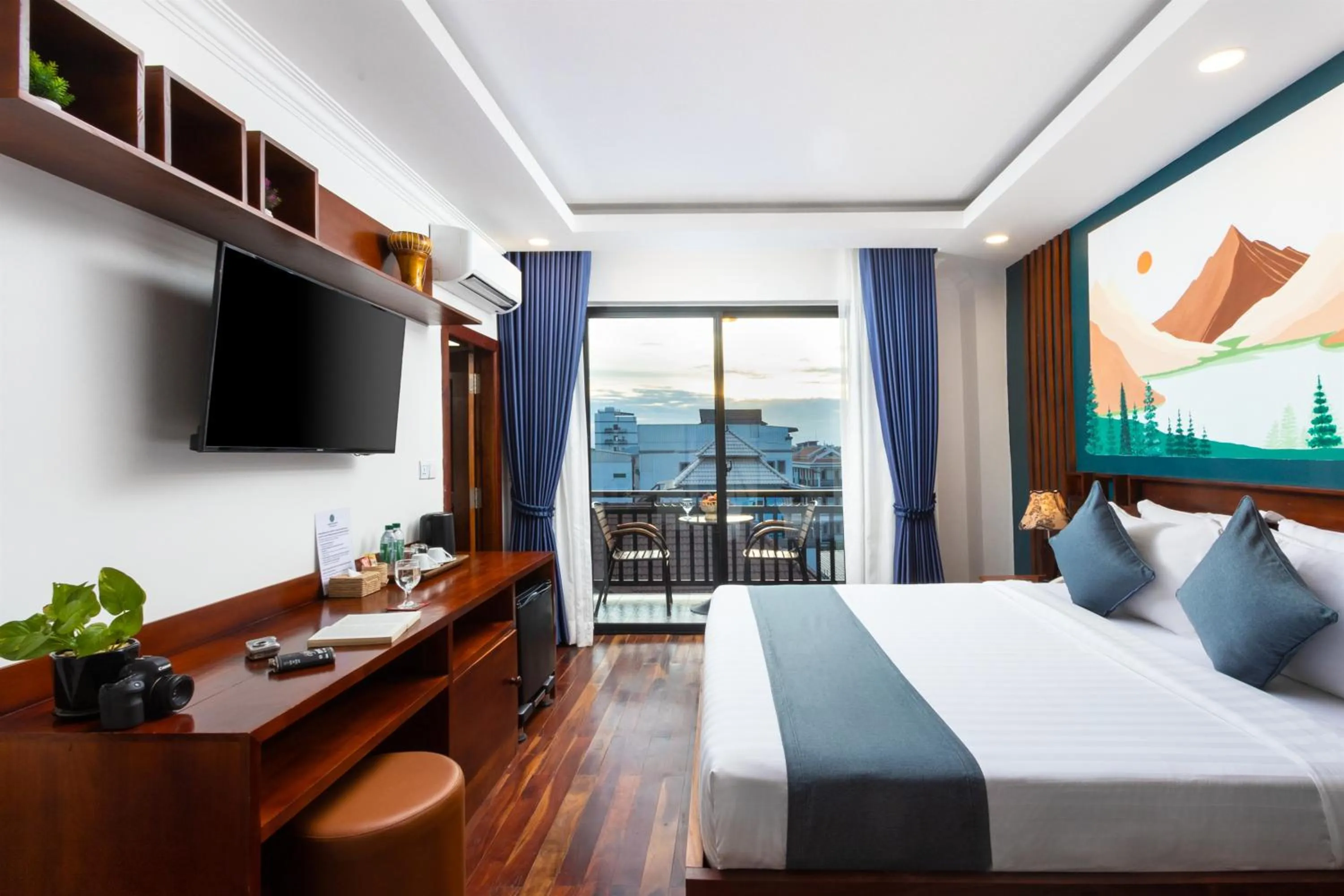 Bed in Le Vert Angkor Hotel