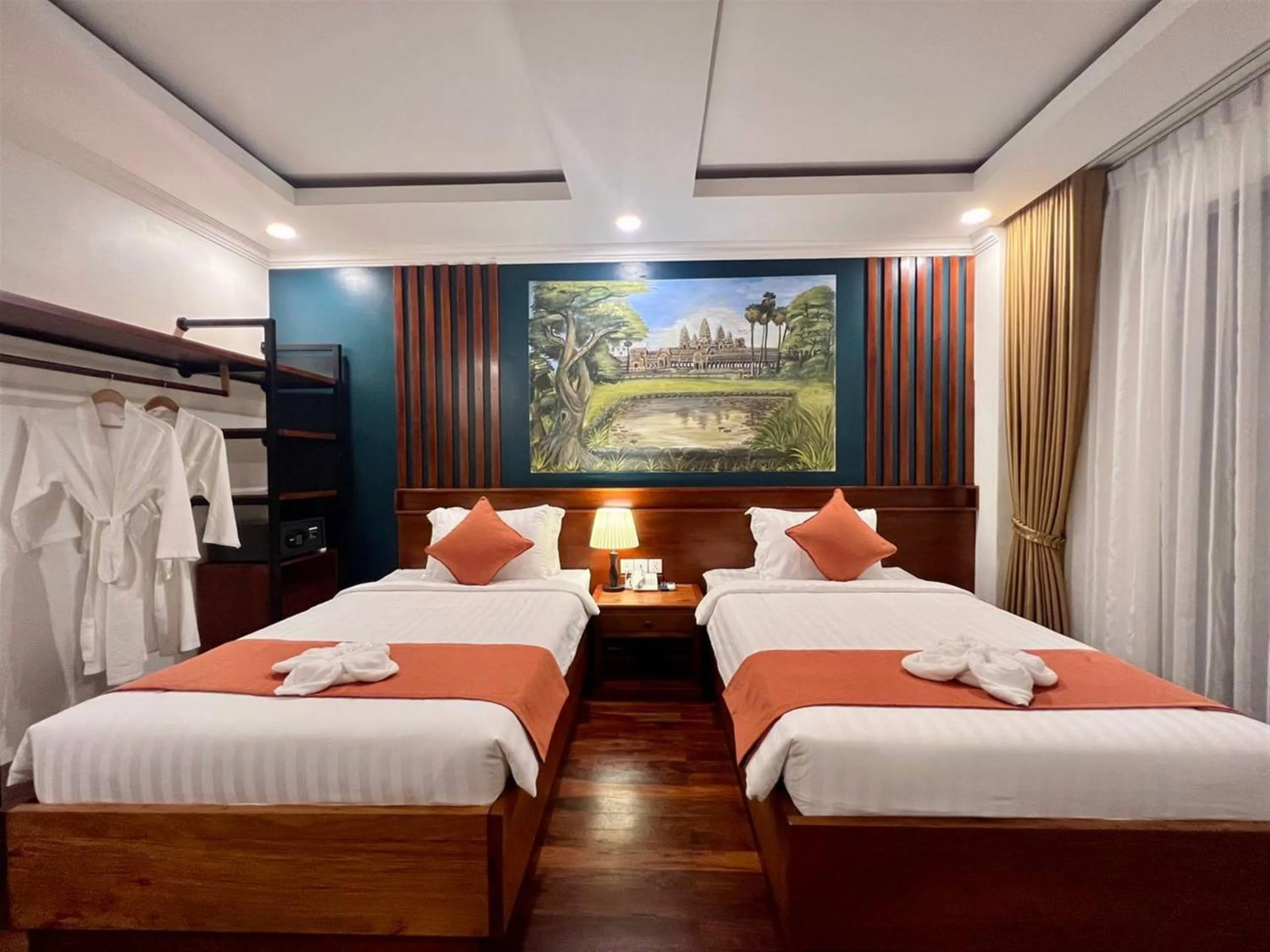 Bed in Le Vert Angkor Hotel