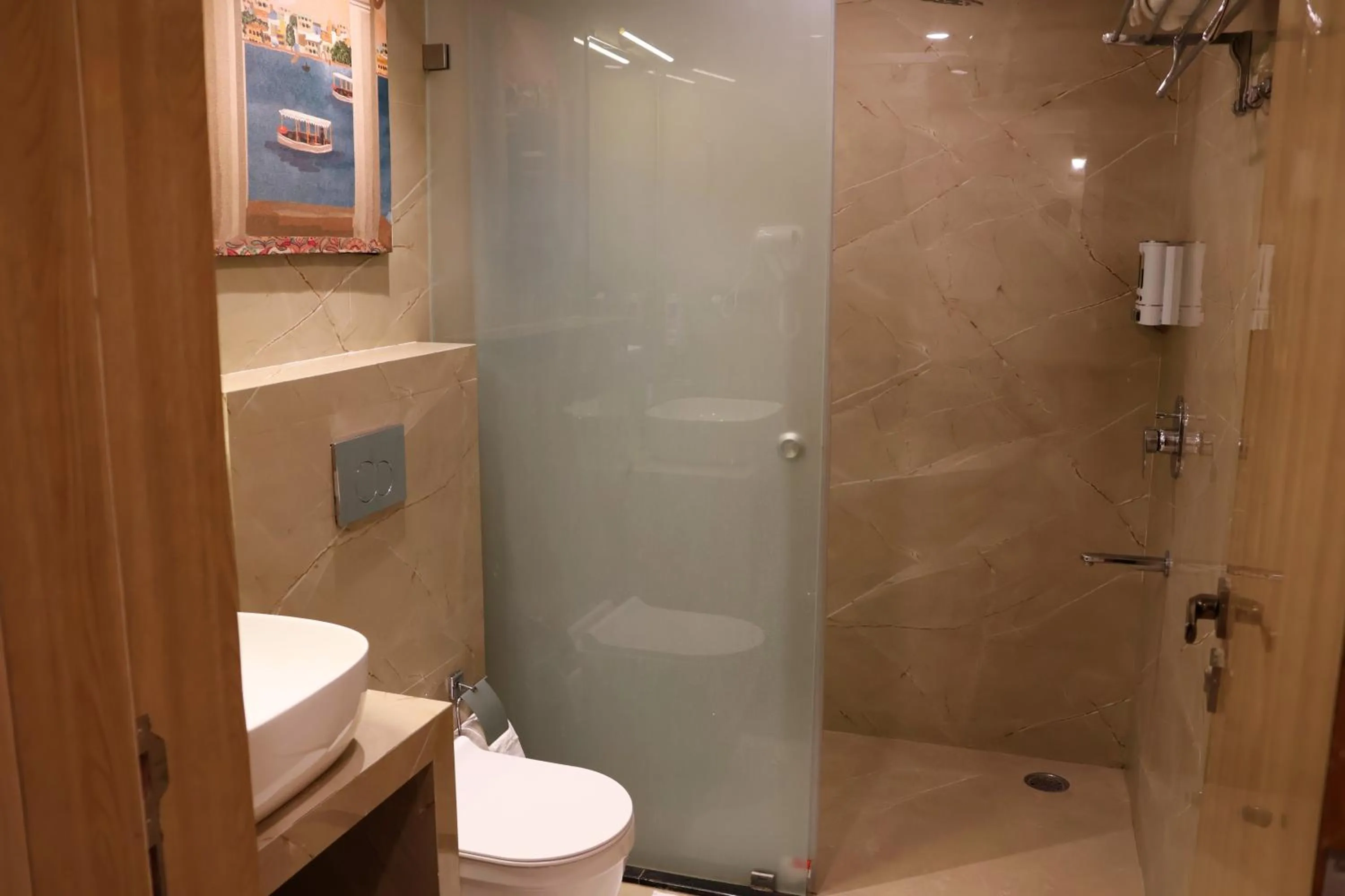 Bathroom in Labels Hotel