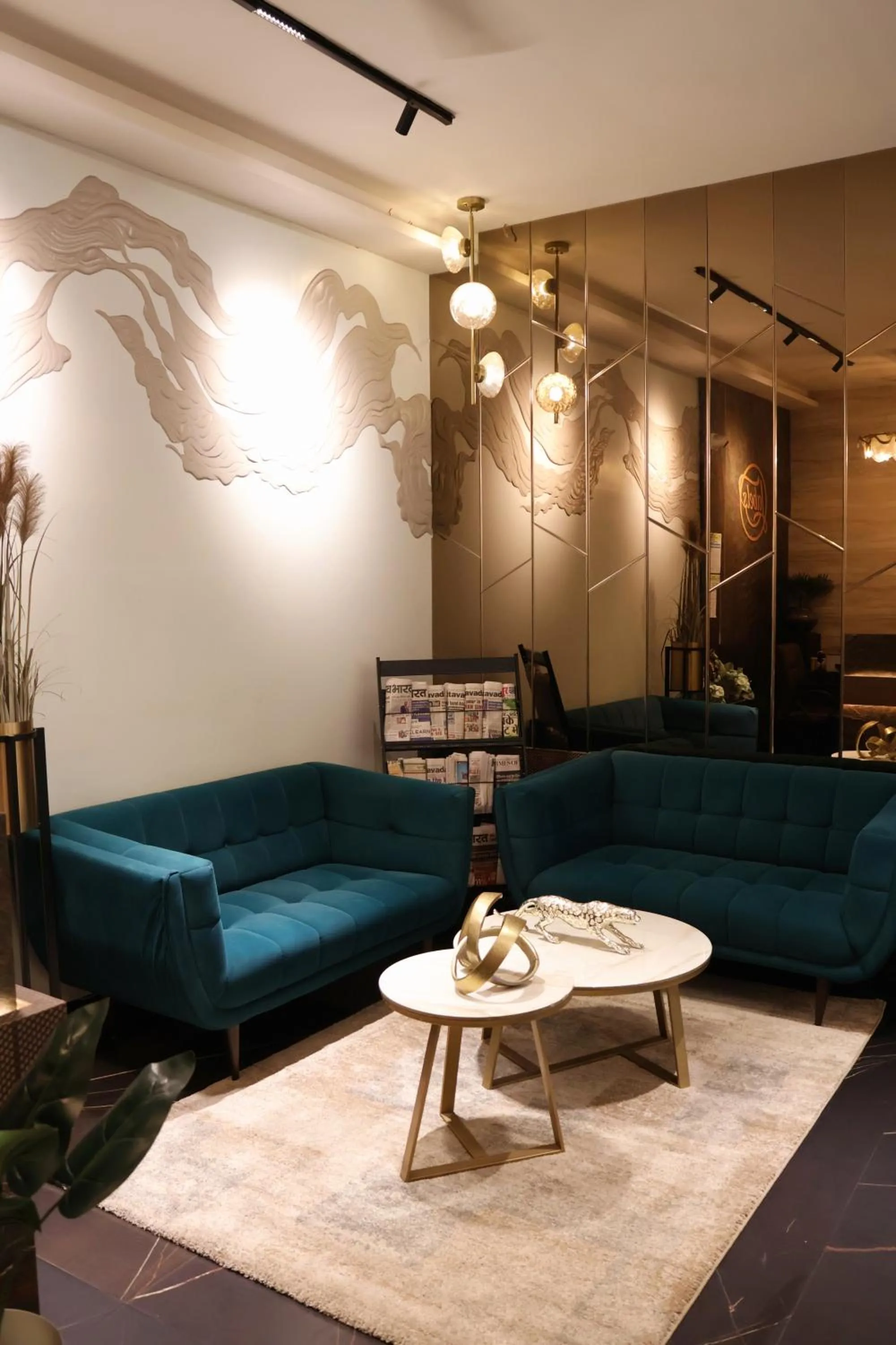 Seating area in Labels Hotel