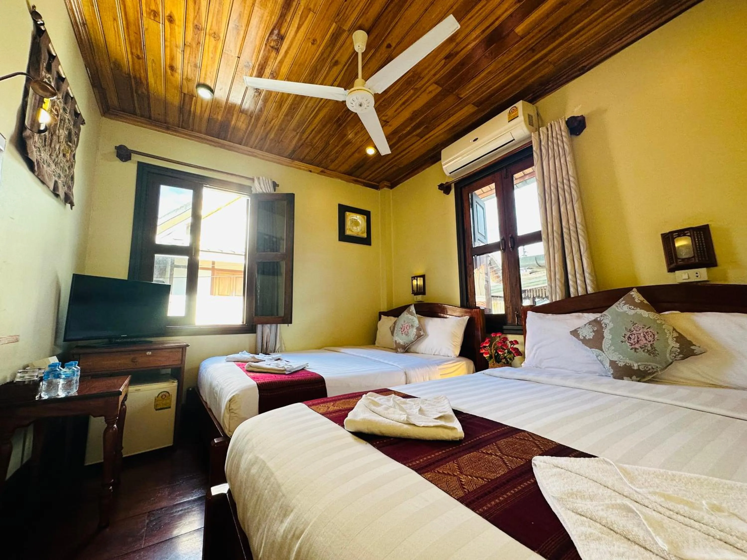 Bed in Anisa Mekong Riverside Villa