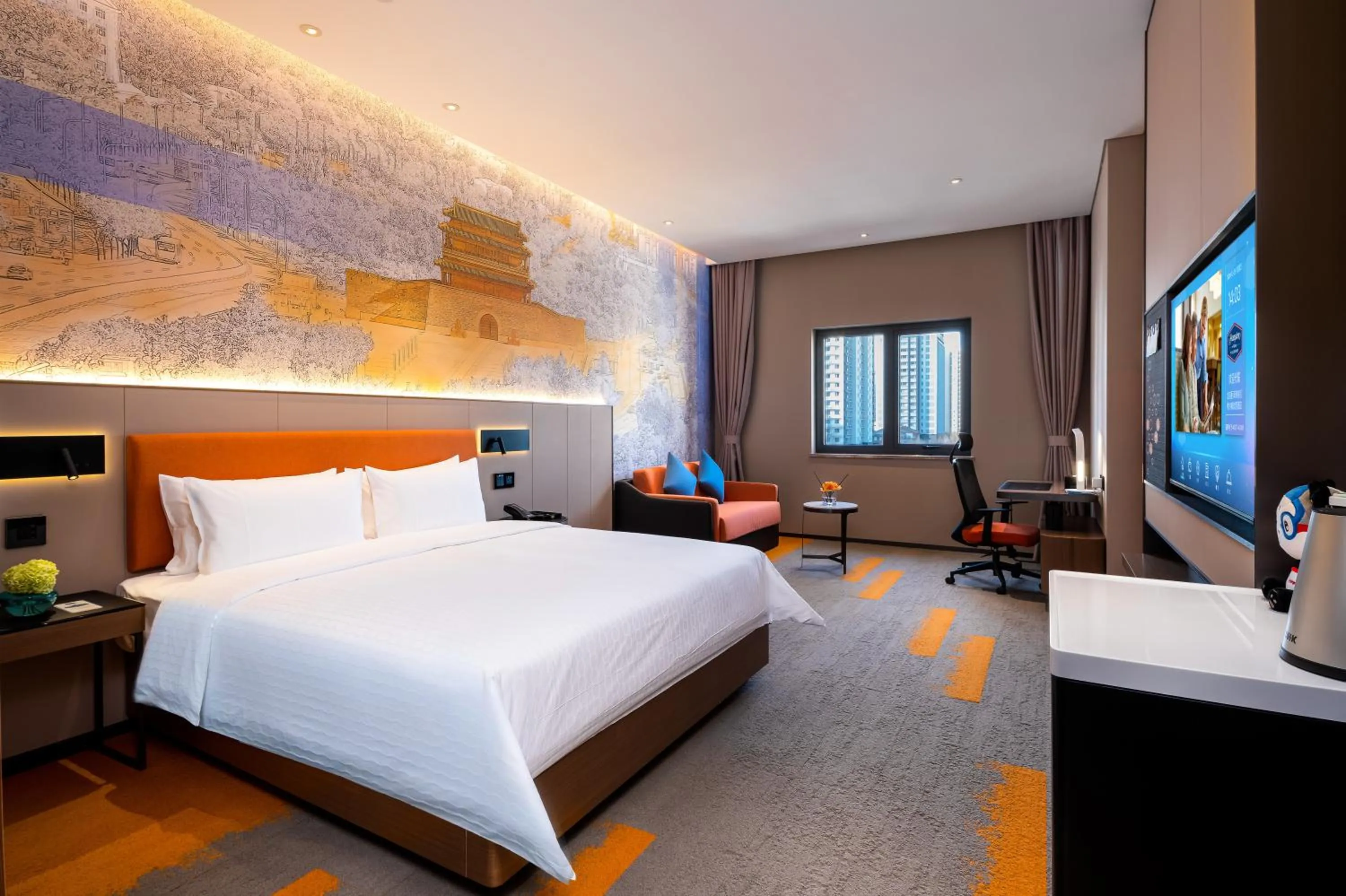 Photo of the whole room, Bed in Hampton by Hilton Beijing West Railway Station Lize Business District