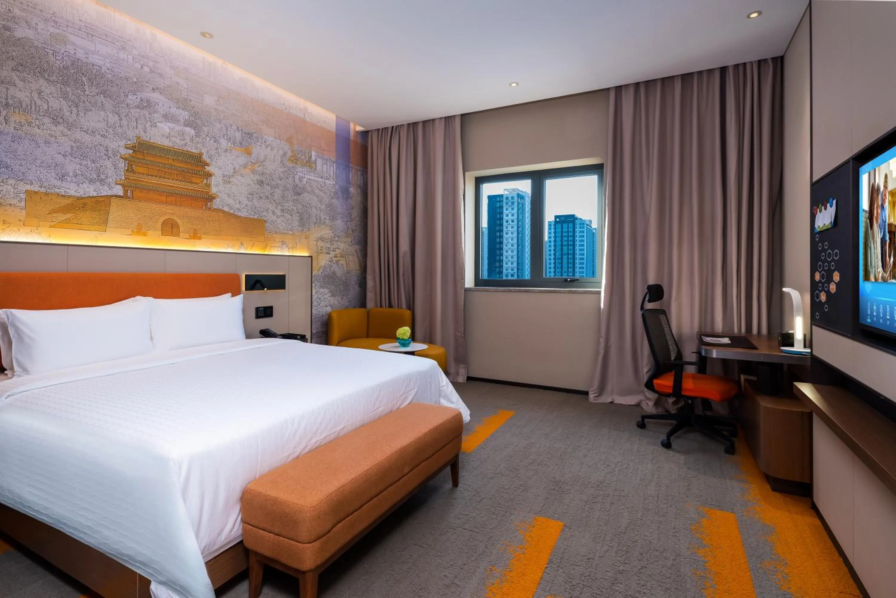 Photo of the whole room, Bed in Hampton by Hilton Beijing West Railway Station Lize Business District
