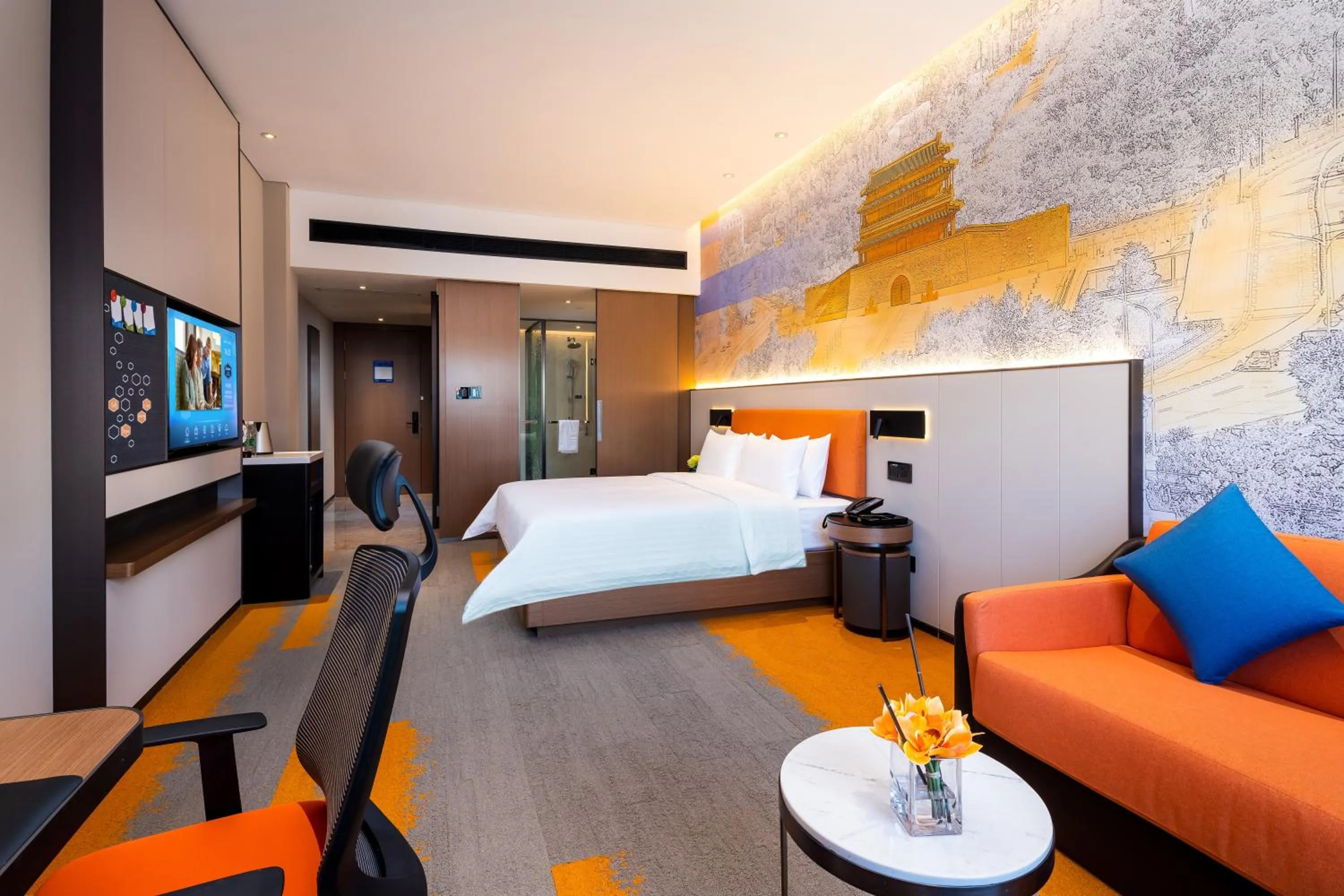 Photo of the whole room, Bed in Hampton by Hilton Beijing West Railway Station Lize Business District