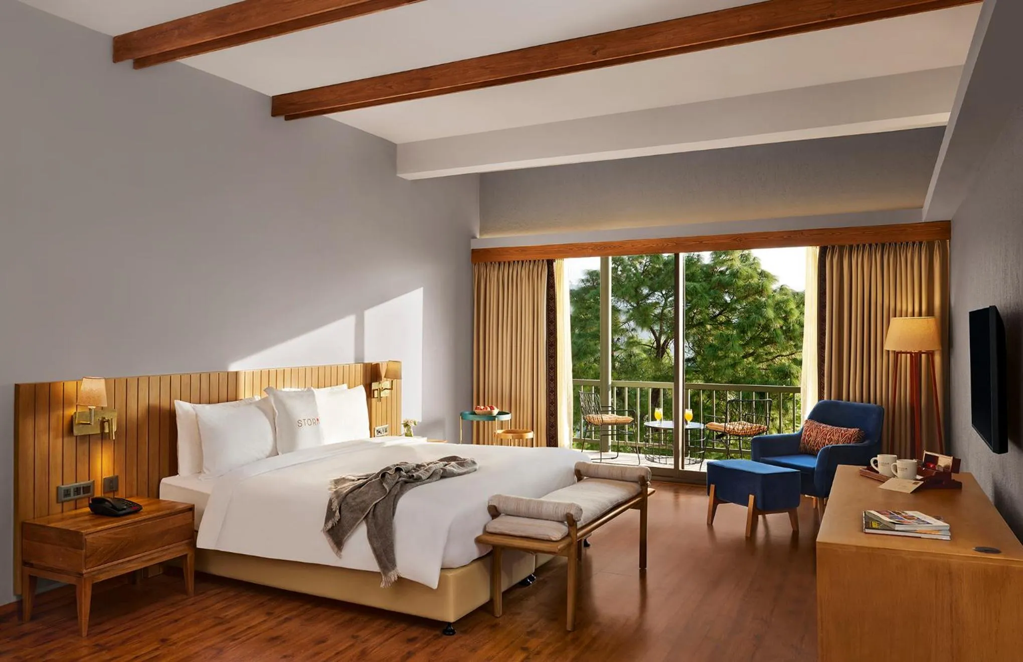 Bed in Storii By ITC Hotels, The Kaba Retreat, Solan