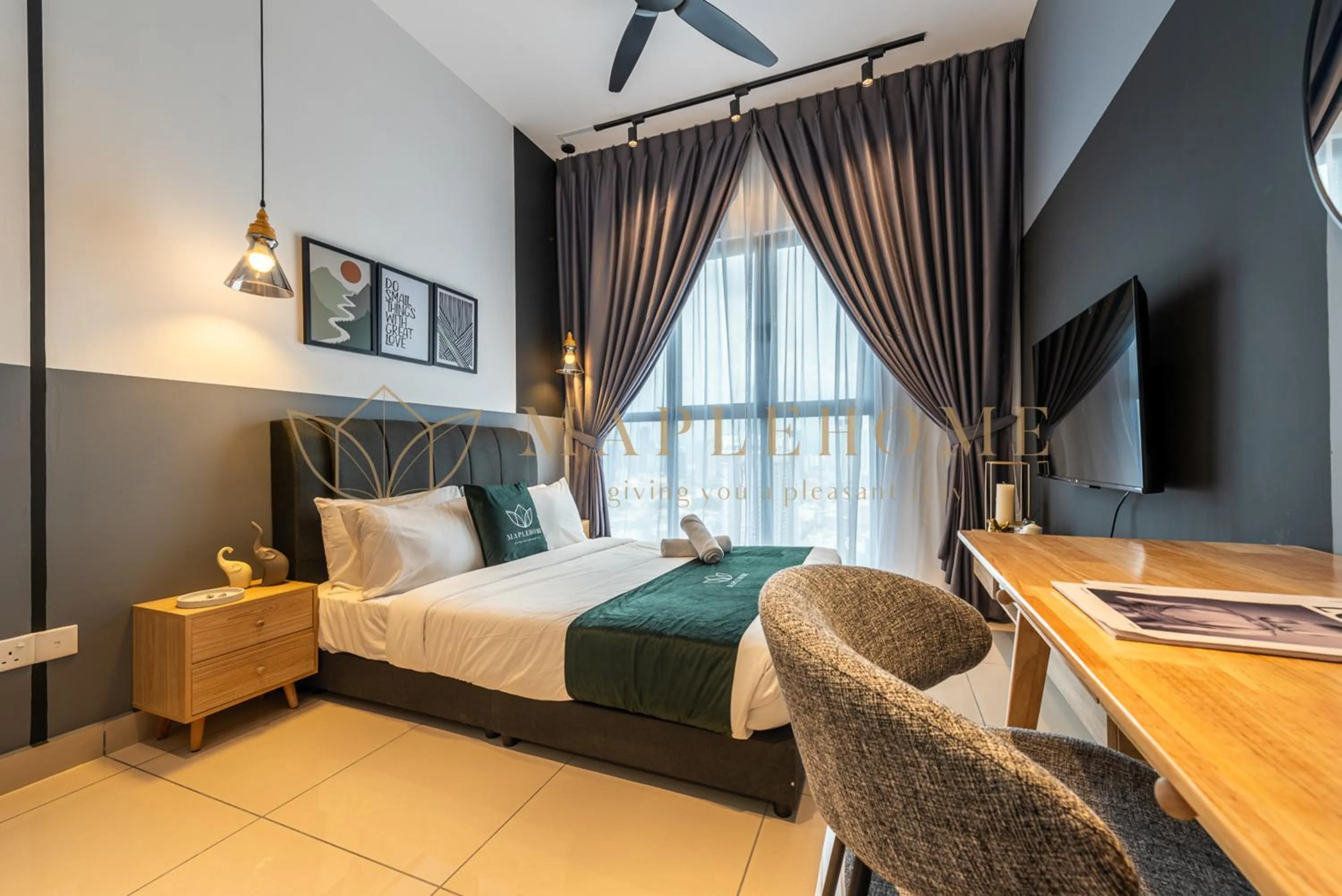 Bed in Trion Premier Suites Kuala Lumpur