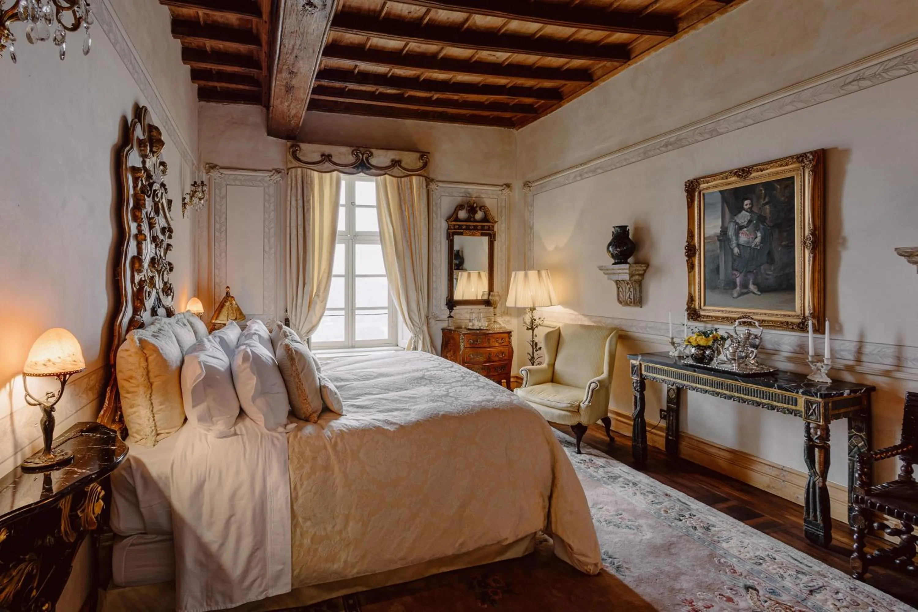 Bed in Castello di Casalborgone, Luxury Italian Castle Hotel