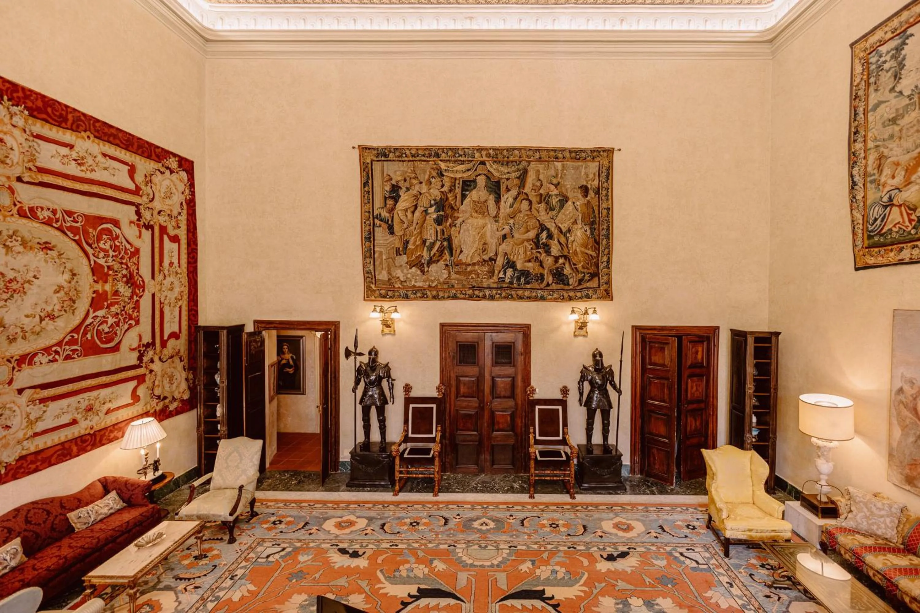 Seating area in Castello di Casalborgone, Luxury Italian Castle Hotel