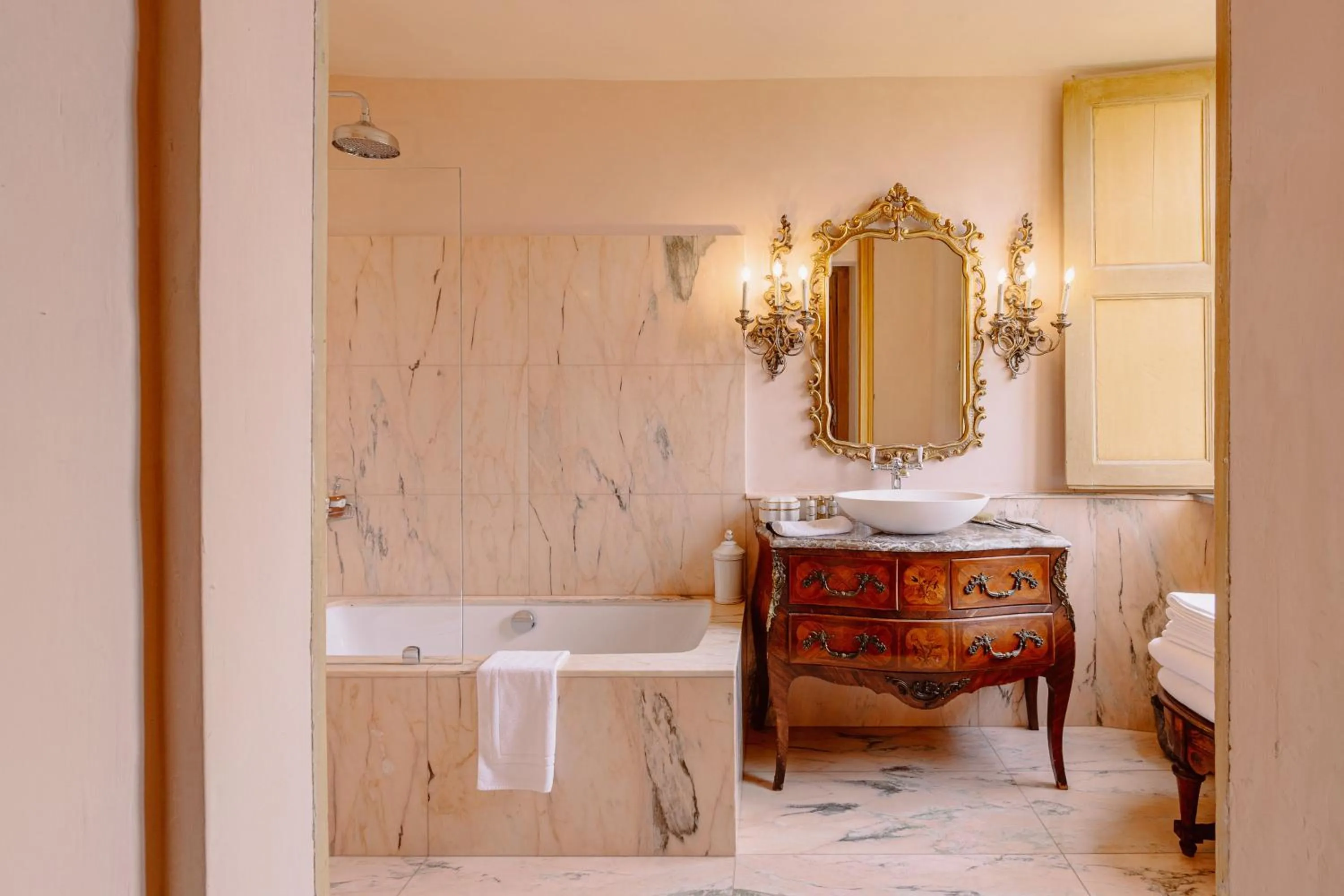 Bathroom in Castello di Casalborgone, Luxury Italian Castle Hotel