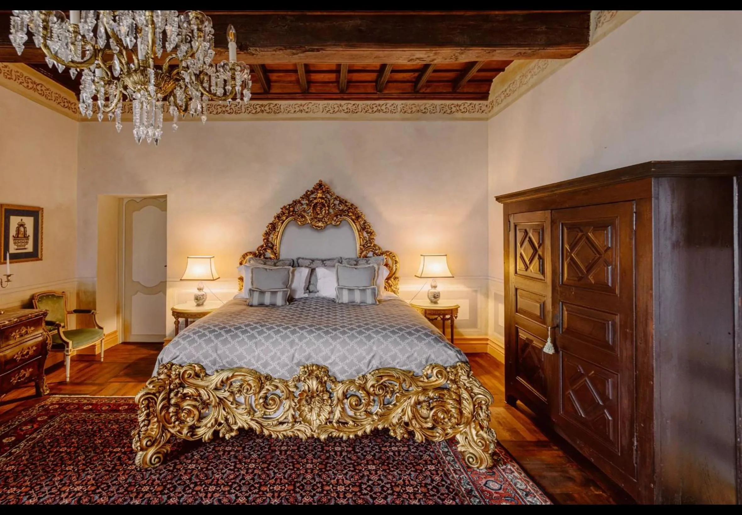 Bed in Castello di Casalborgone, Luxury Italian Castle Hotel