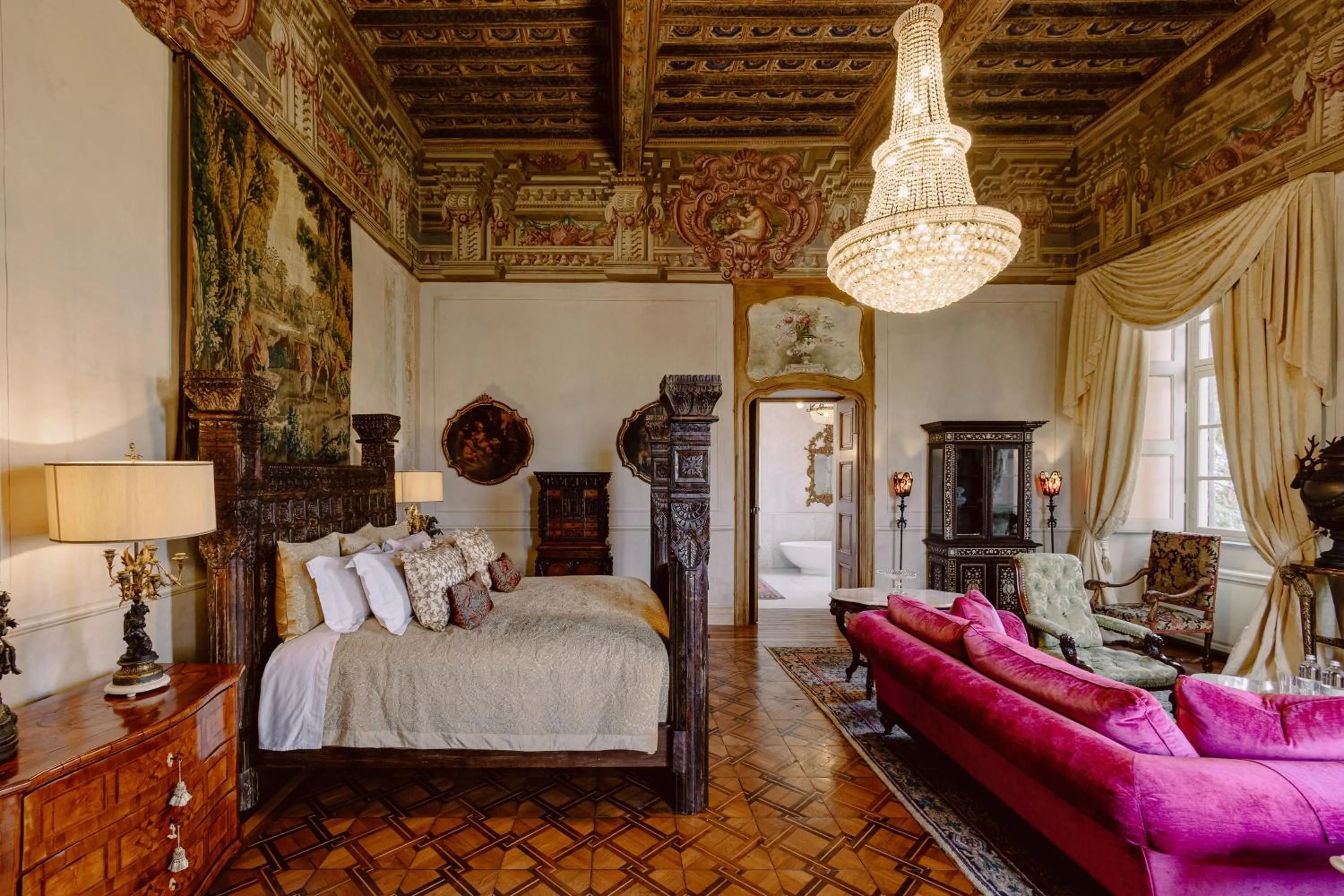 Photo of the whole room, Bed in Castello di Casalborgone, Luxury Italian Castle Hotel