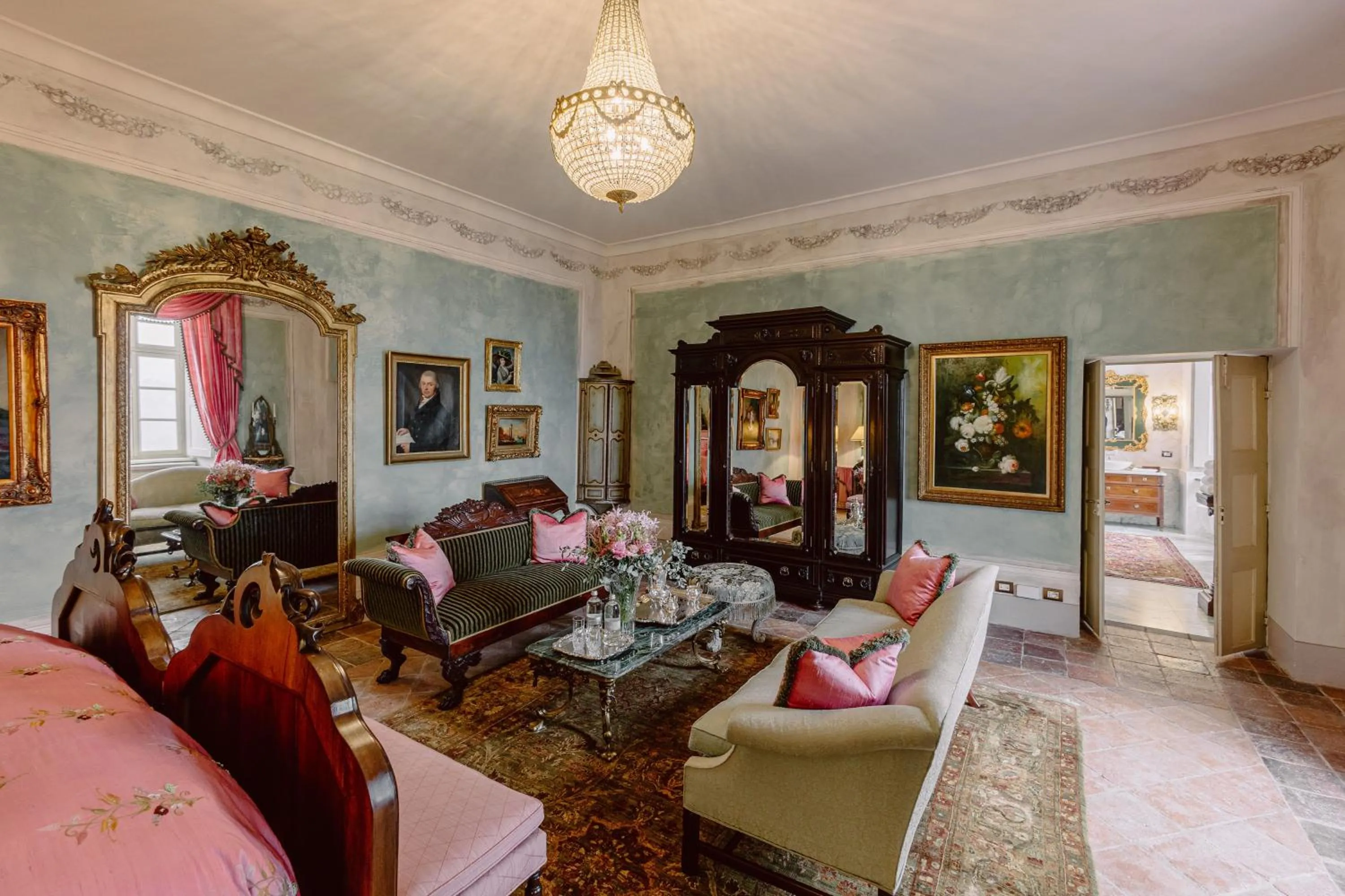 Decorative detail, Bed in Castello di Casalborgone, Luxury Italian Castle Hotel