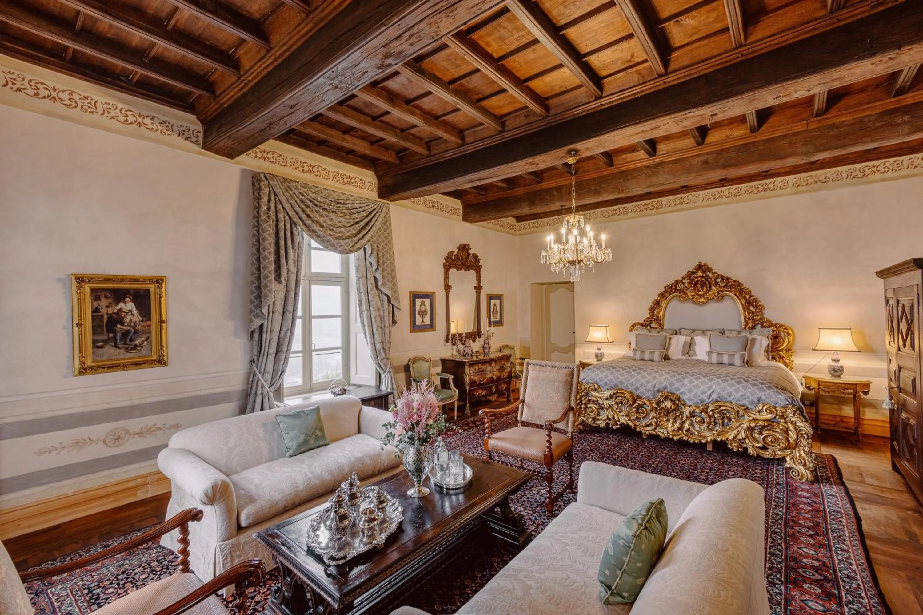 Bed in Castello di Casalborgone, Luxury Italian Castle Hotel