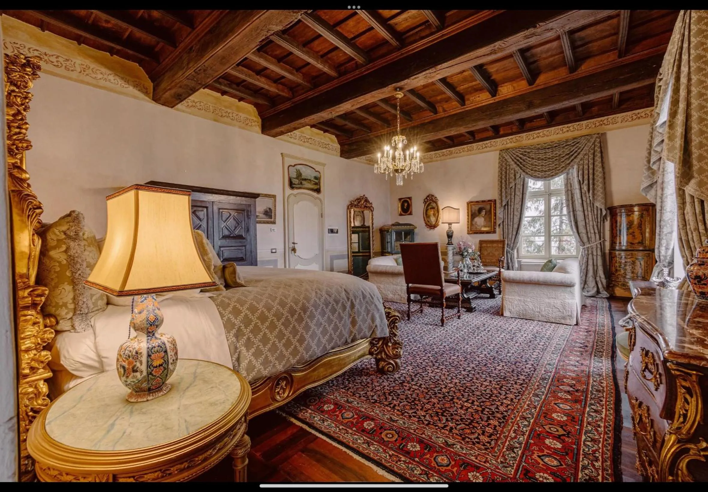 Bed in Castello di Casalborgone, Luxury Italian Castle Hotel