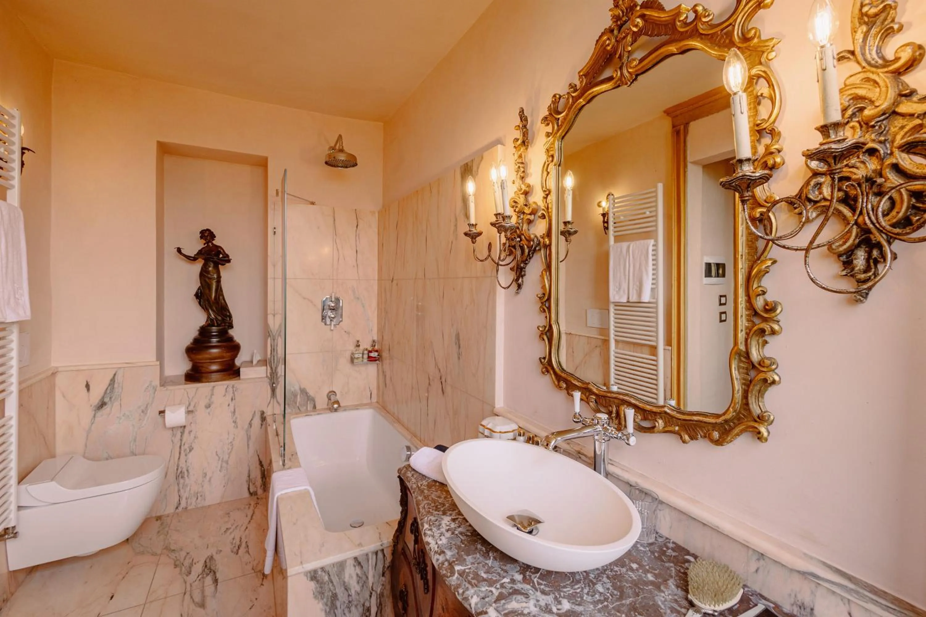 Bathroom in Castello di Casalborgone, Luxury Italian Castle Hotel