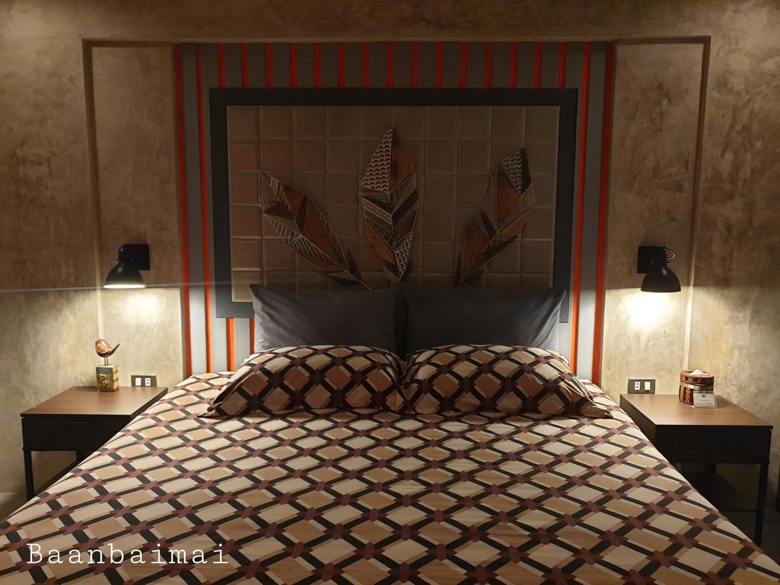 Bed in Baan Baimai Boutique Room