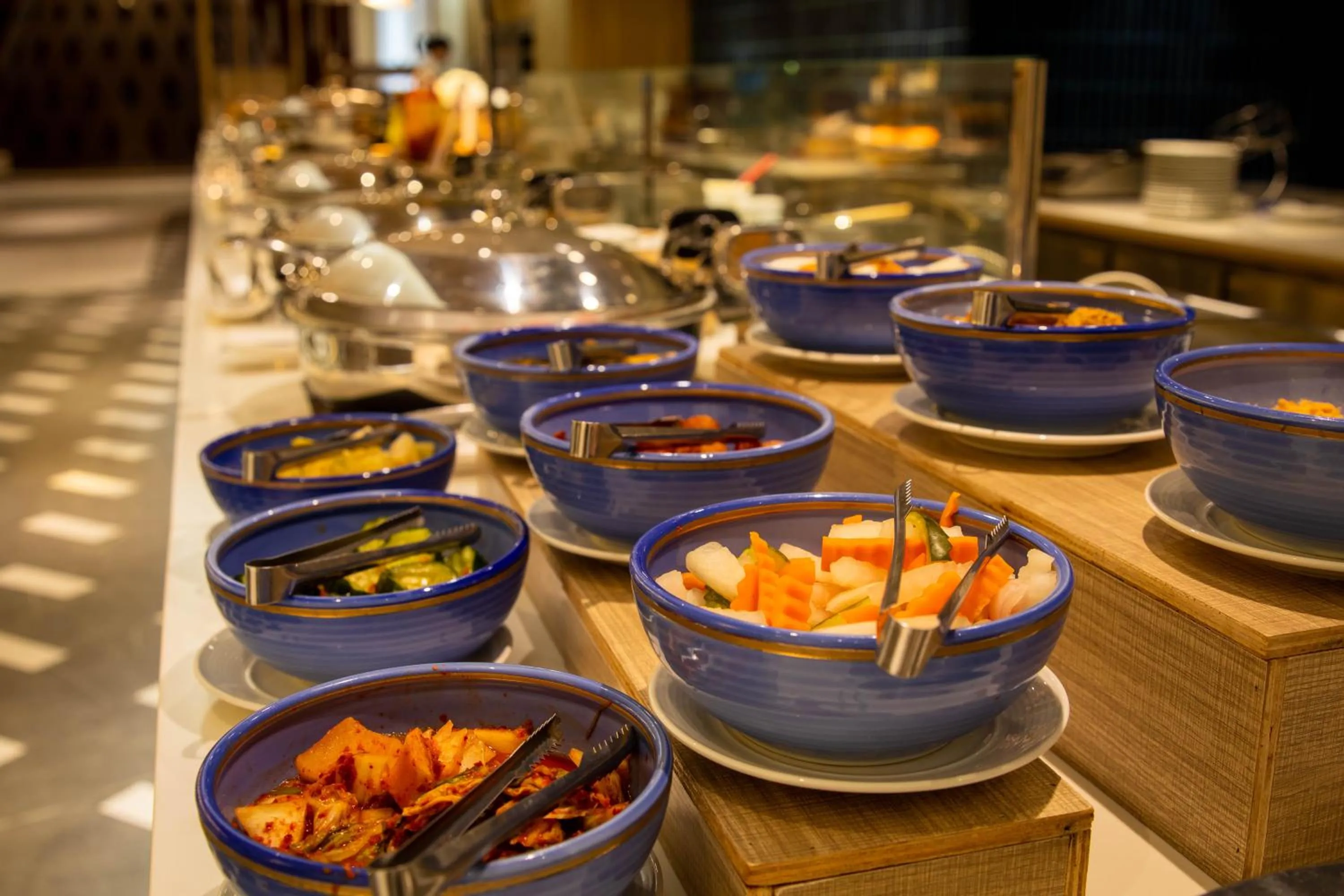 Buffet breakfast in Lao Plaza Hotel