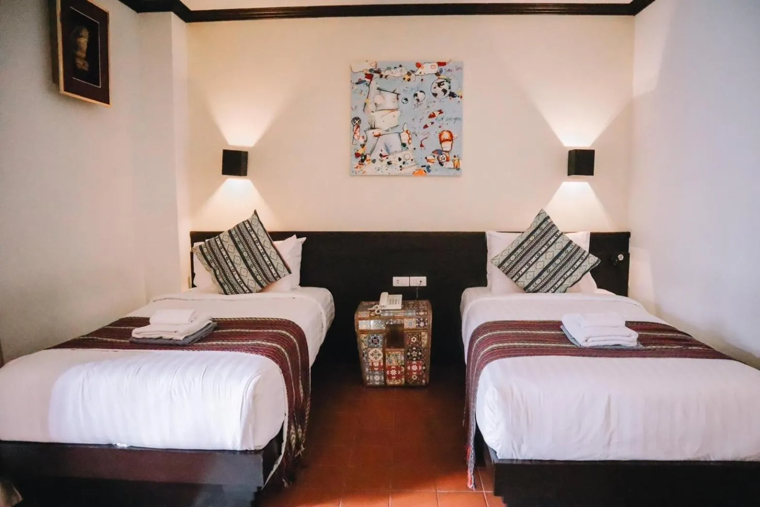 Bed in Baan Huenphen Boutique Hotel